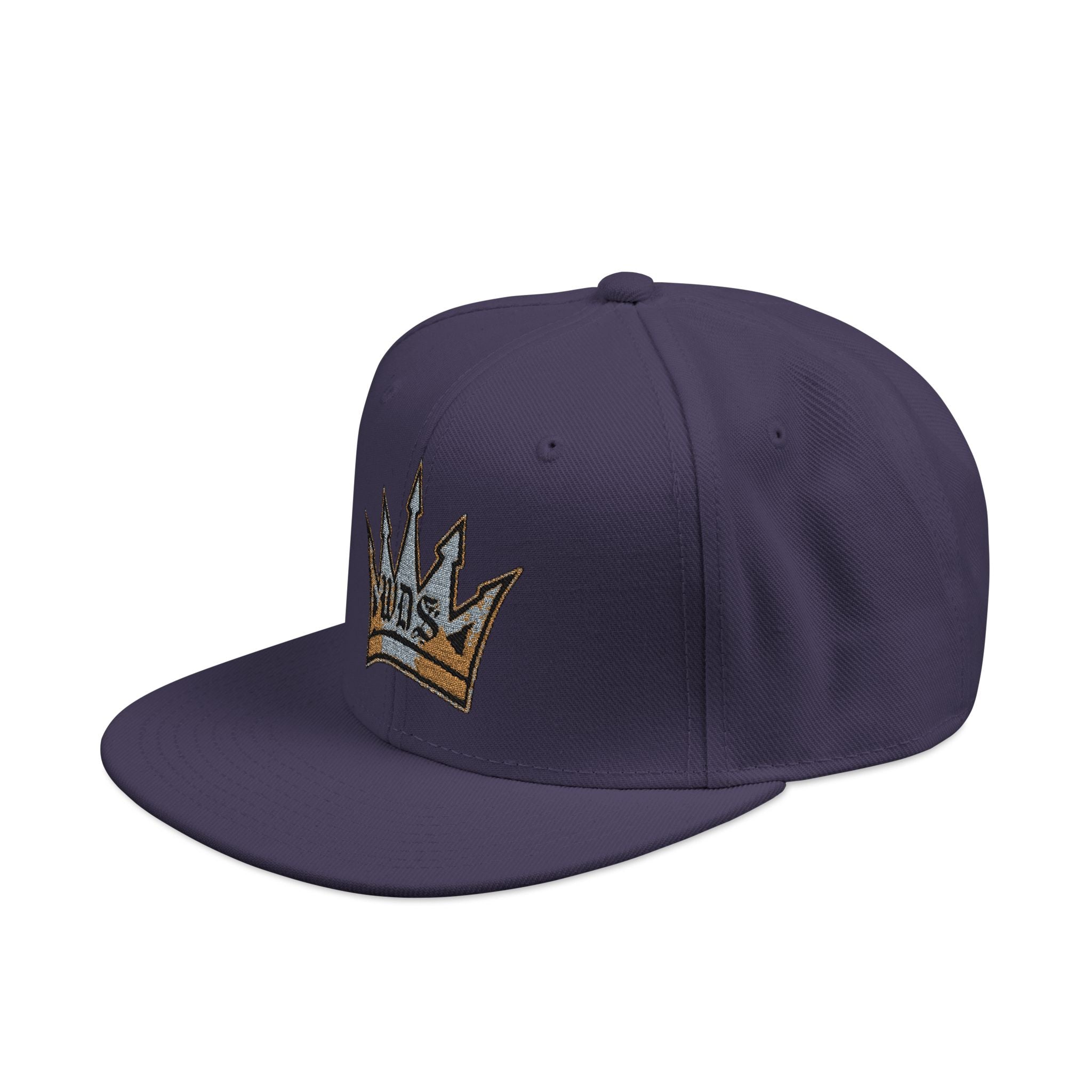 WDS King Crown Snapback Hat — Embroidered Gold Crown Cap