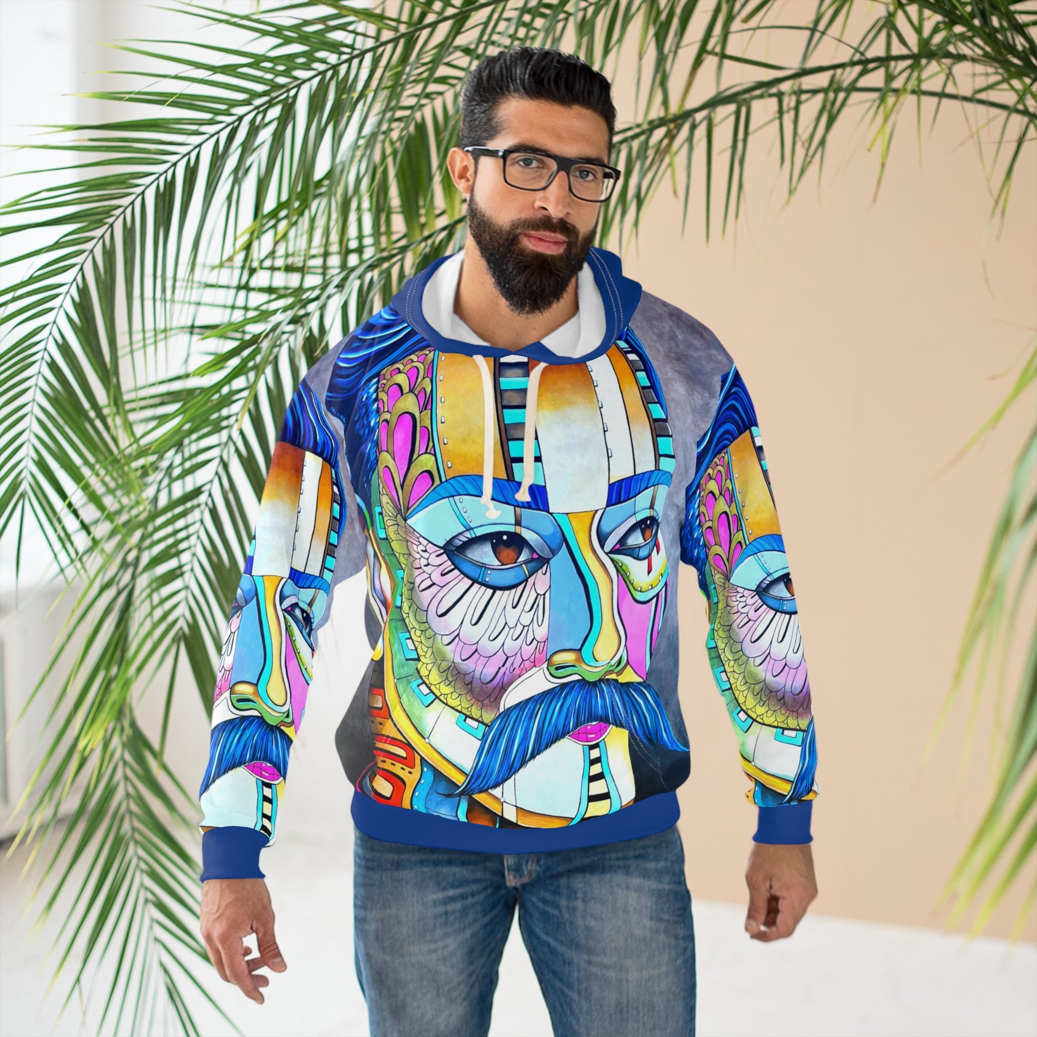 Johnny Depp Abstract Las Vegas Street Art Hoodie – Vibrant All-Over-Print Pullover