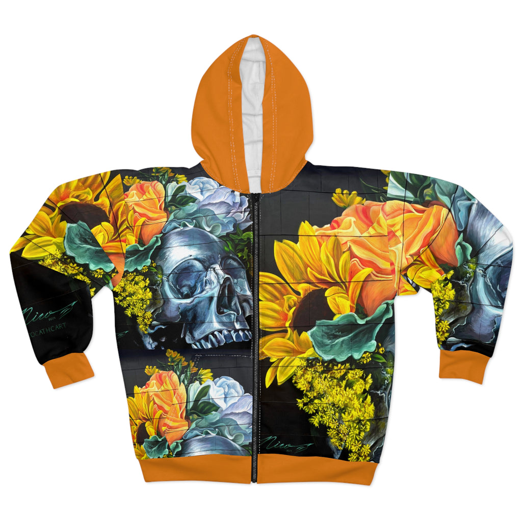 Botanical Bone LA Street Art  Zip Hoodie