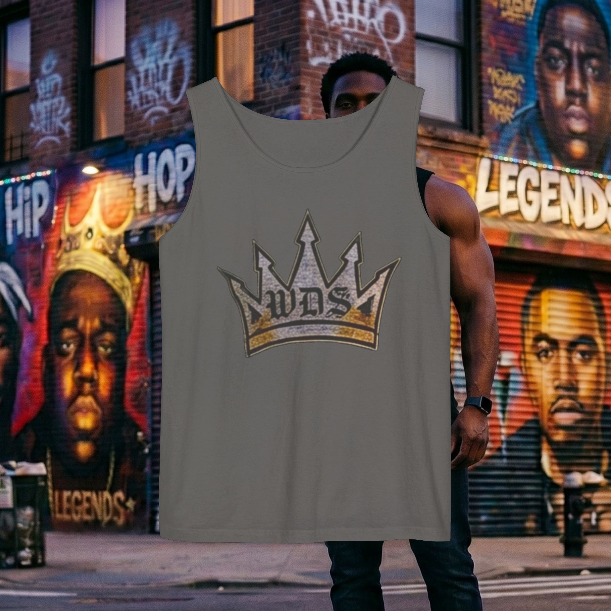WDS King Gold Crown Tank Top — Regal Graphic Summer Tee
