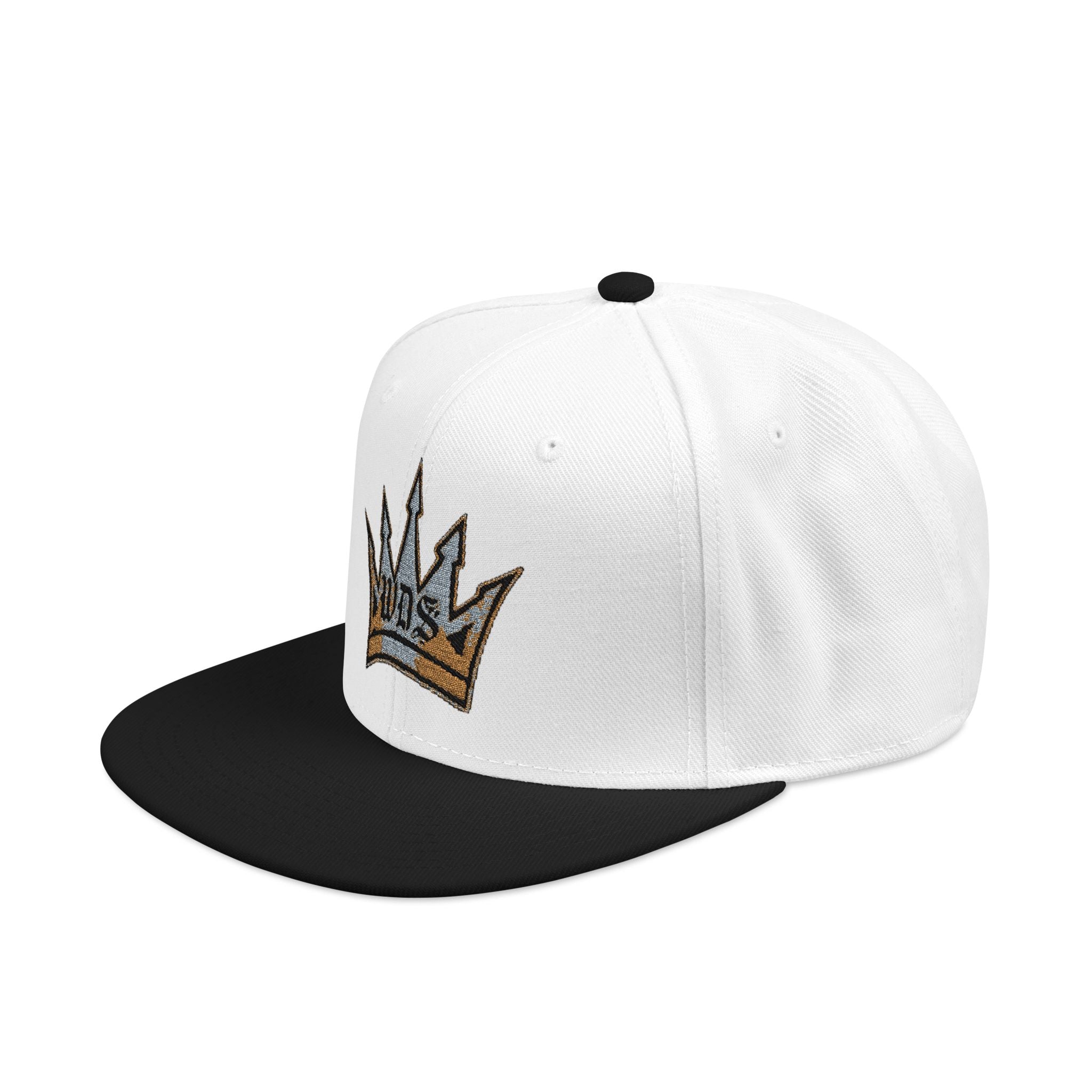 WDS King Crown Snapback Hat — Embroidered Gold Crown Cap