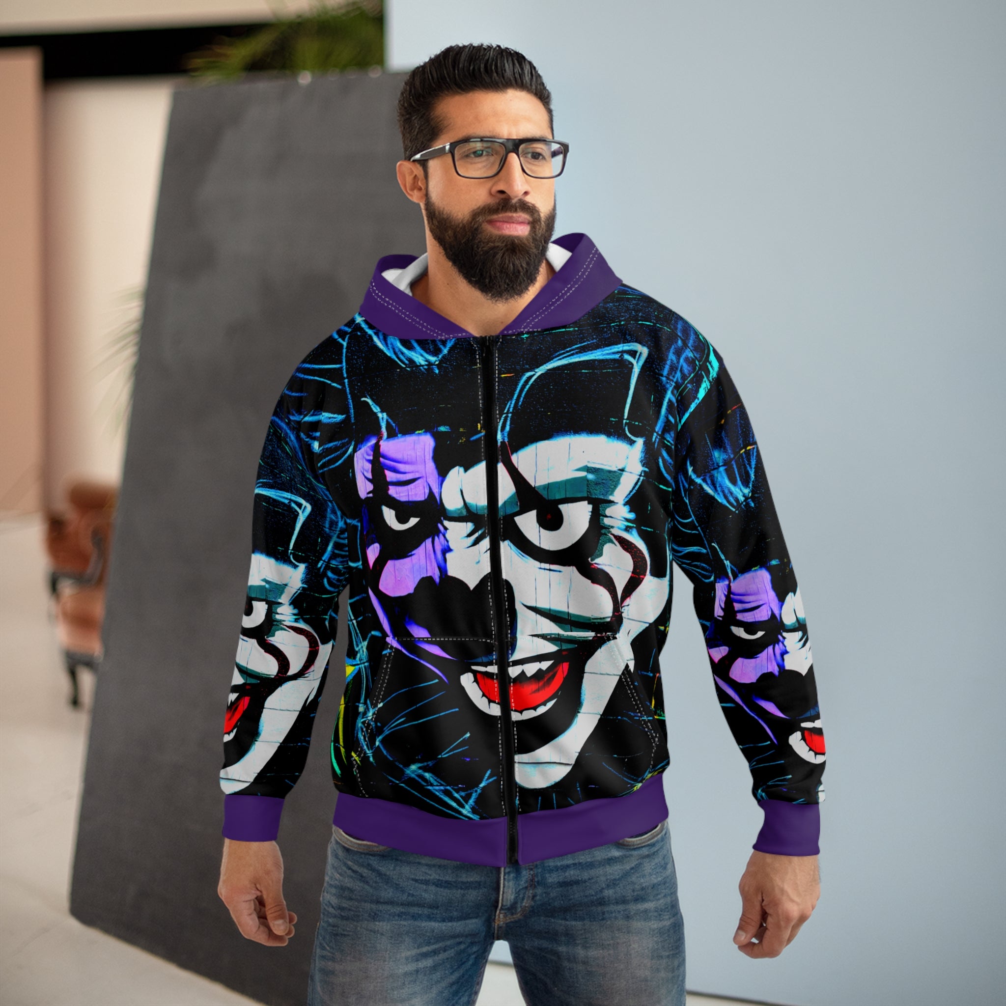 Why So Serious Joker Graffiti Zip Hoodie