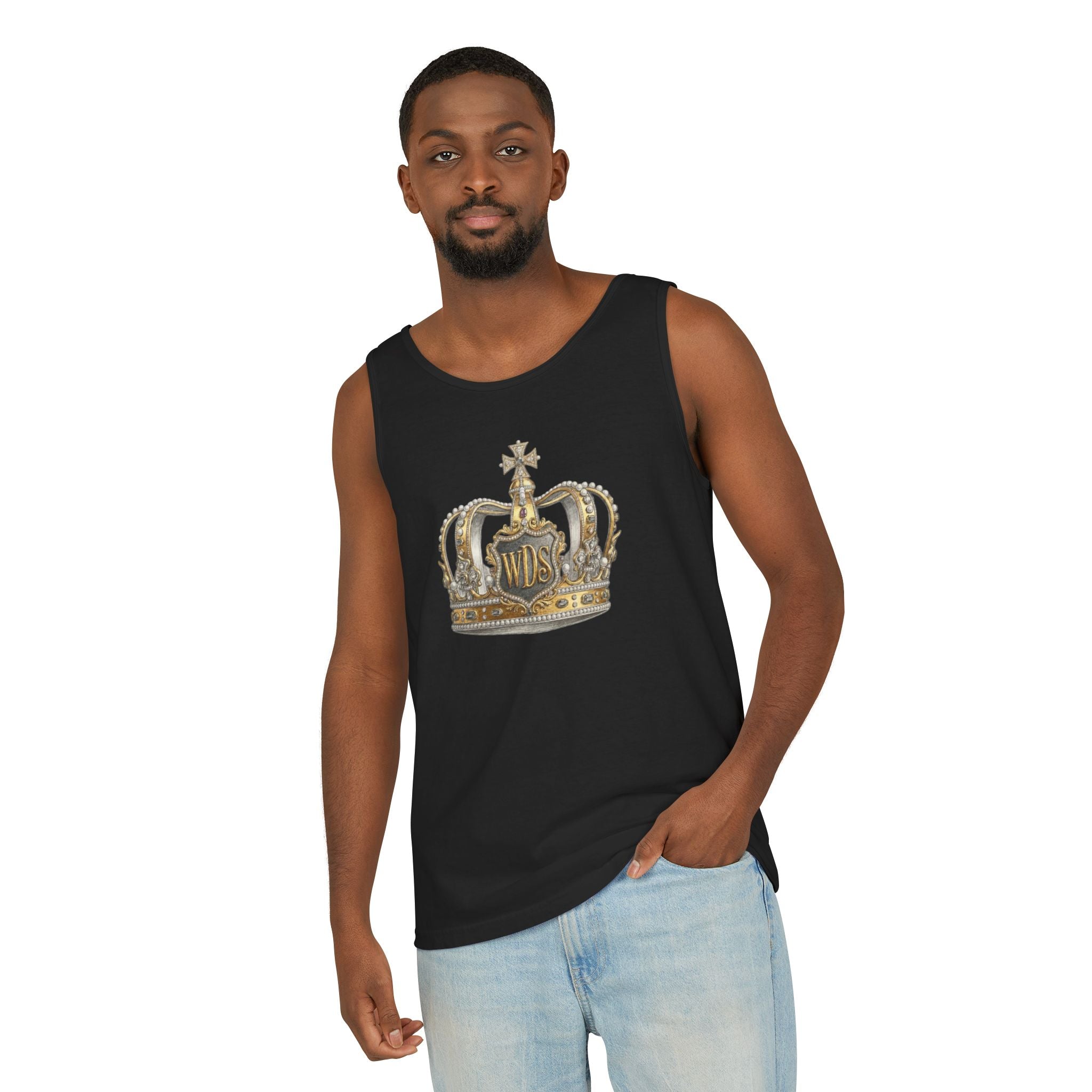 WDS King Gold Crown Tank Top — Regal Graphic Summer Tee