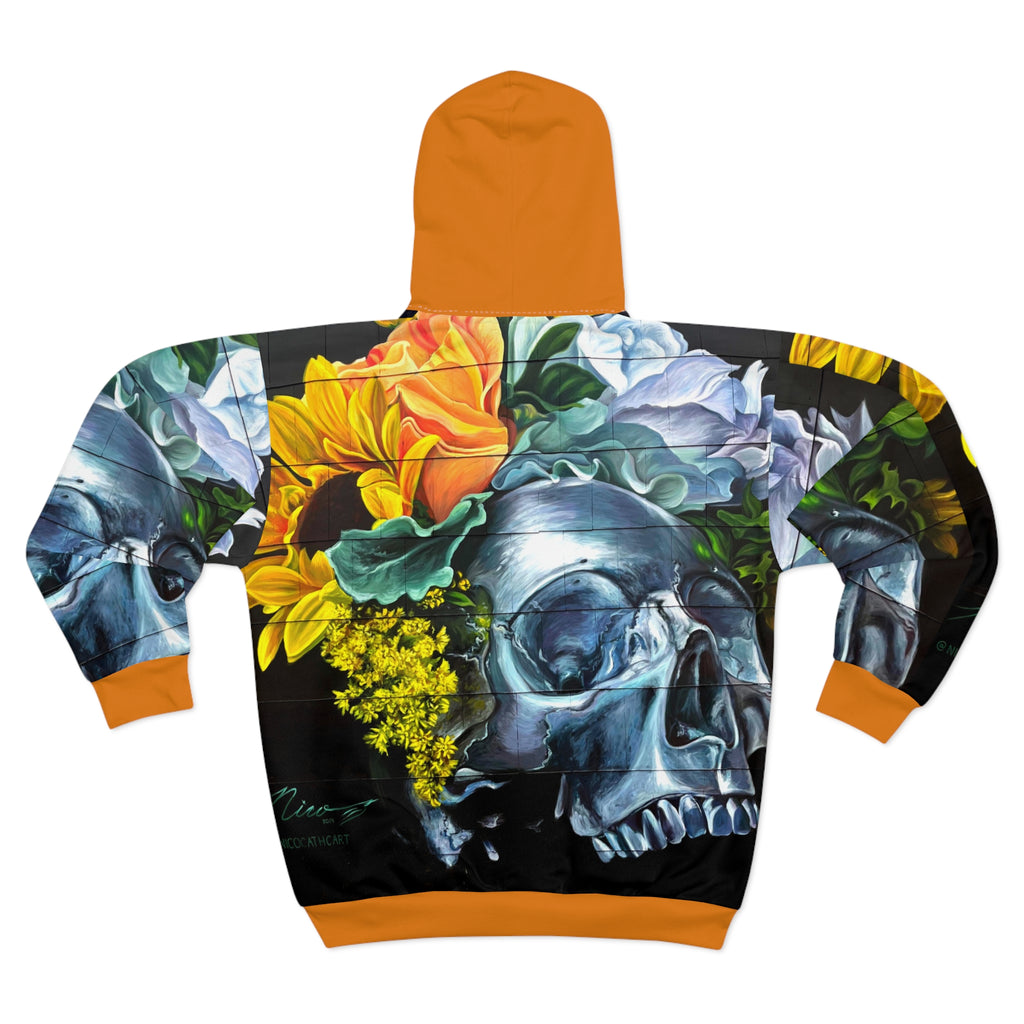 Botanical Bone LA Street Art  Zip Hoodie