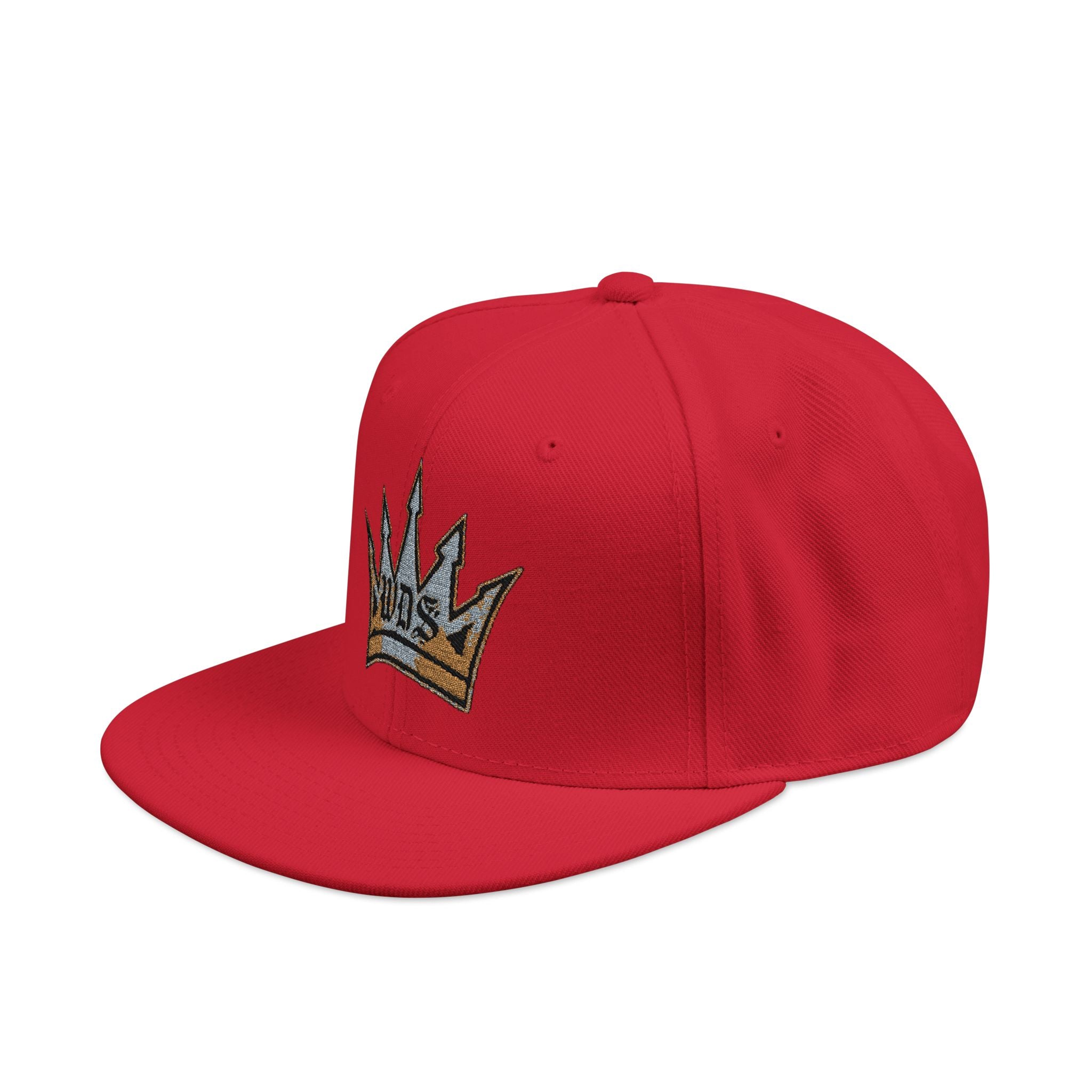 WDS King Crown Snapback Hat — Embroidered Gold Crown Cap