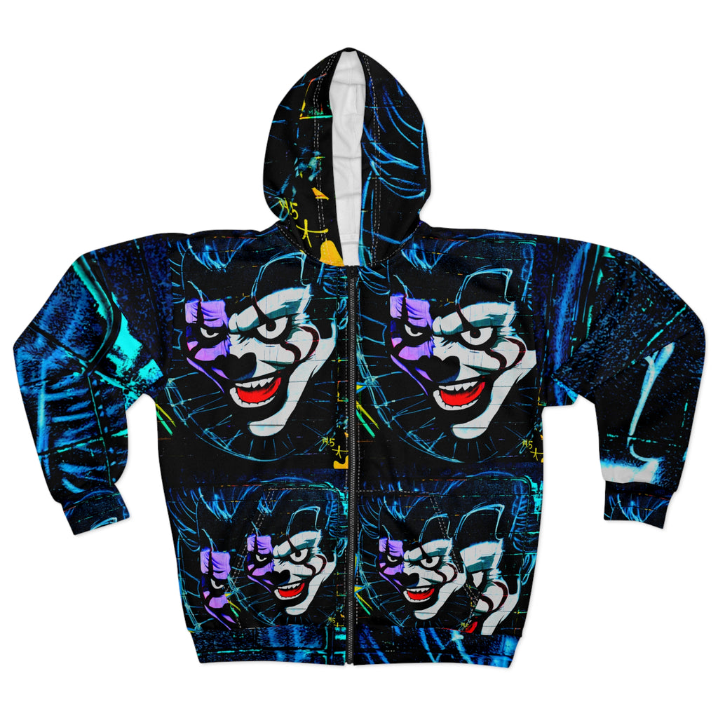 Why So Serious Joker LA Street Art Zip Hoodie — All-Over Print Streetwear