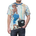 Becky Boo Route 66 Vintage Pin-Up Graffiti Tee — Retro Travel Girl All-Over Print