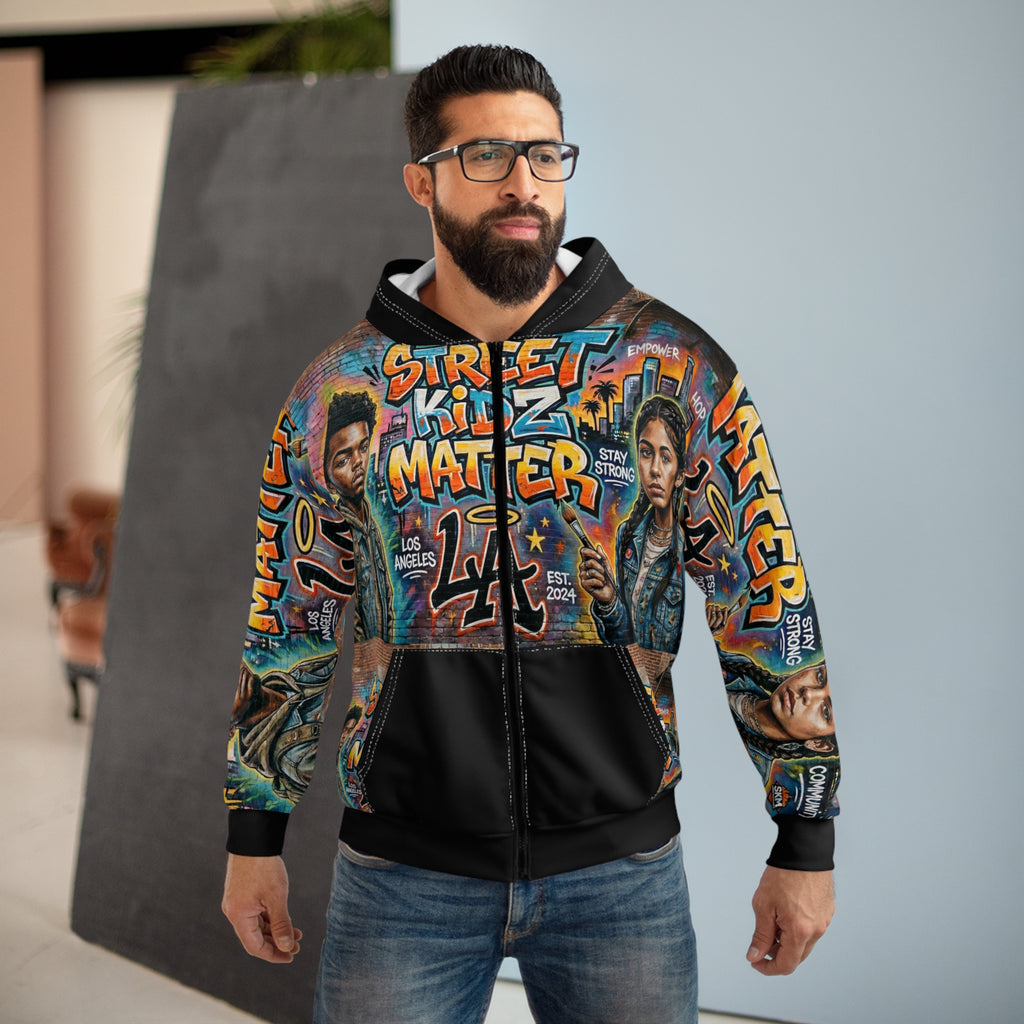 Street Kidz Matter Zip Hoodie — LA Graffiti Skate Jacket