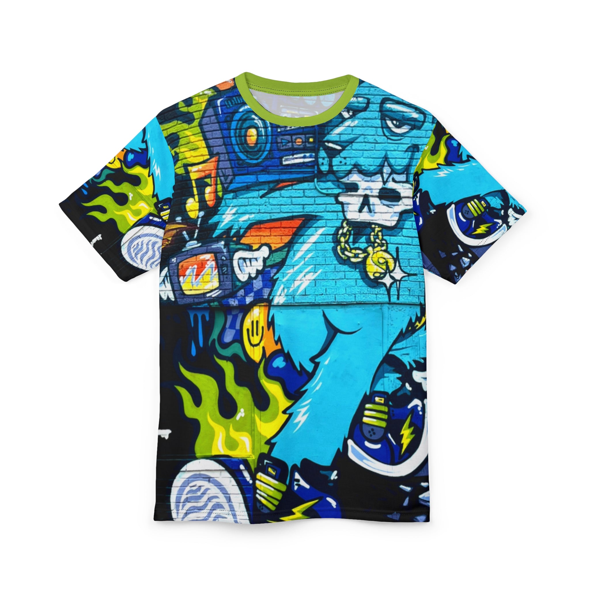 Rock On Graffiti Skate Monster Tee — All-Over Print Streetwear