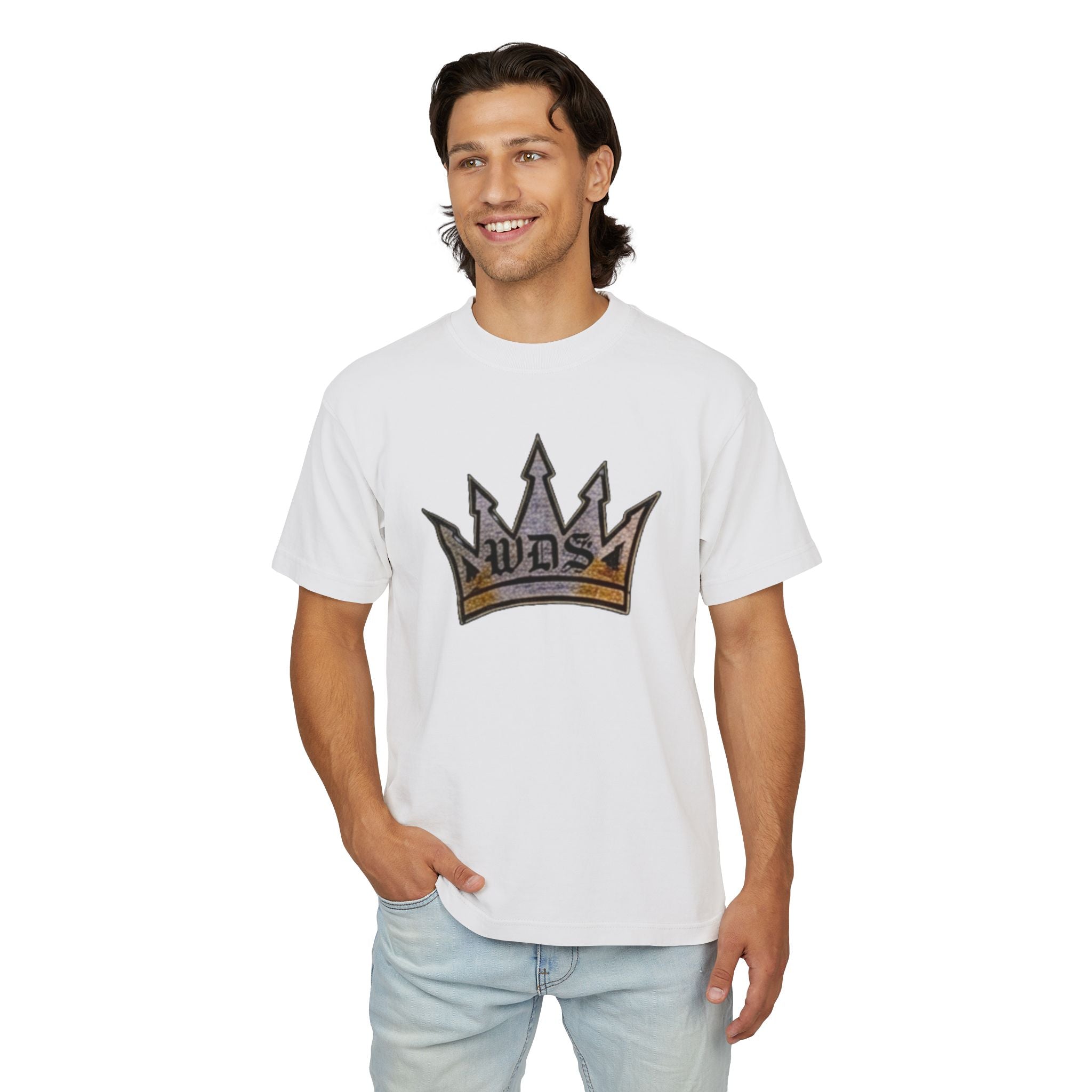 WDS King Crown Hip Hop Urban Tee-Crowned Vintage Gold Graphic Tee