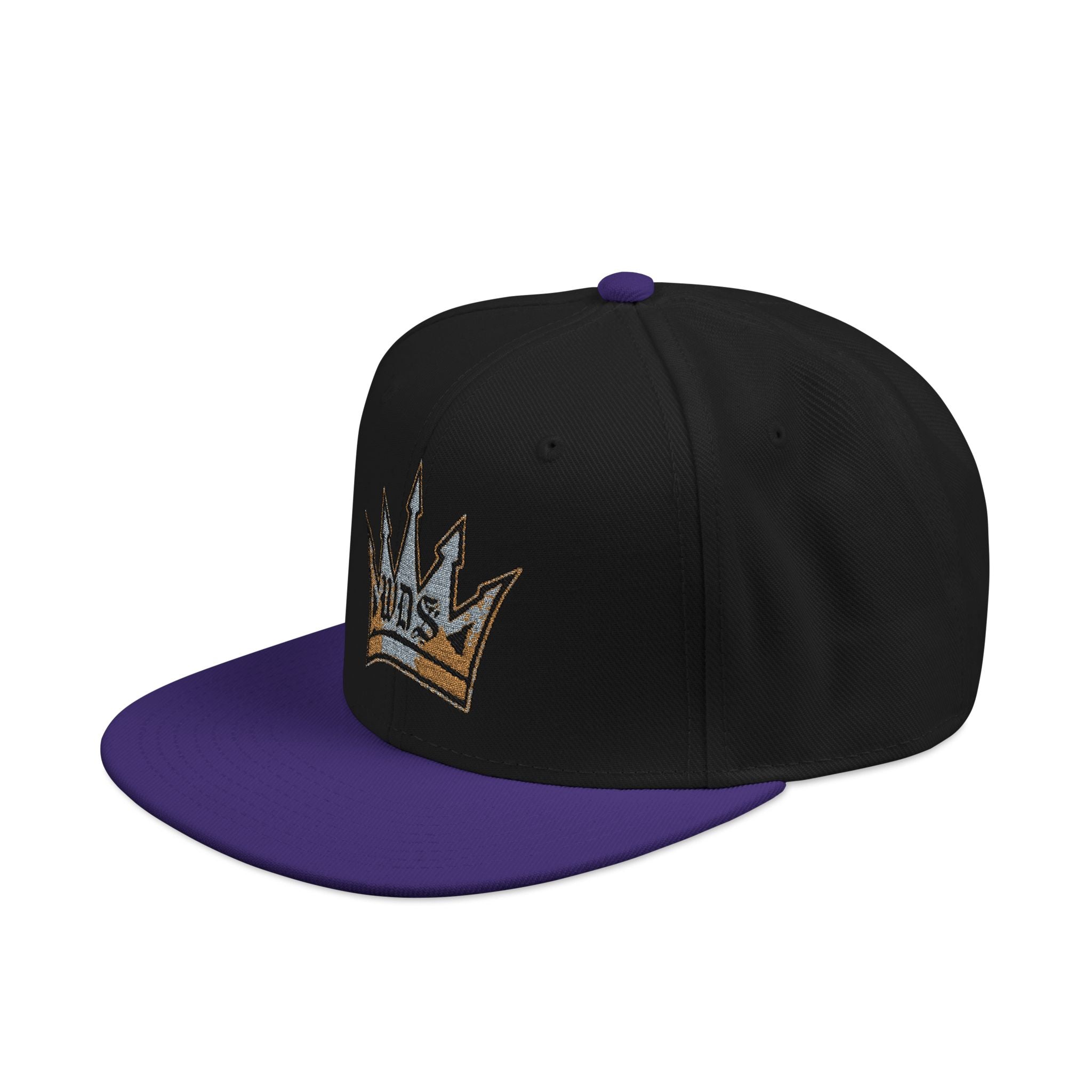 WDS King Crown Snapback Hat — Embroidered Gold Crown Cap