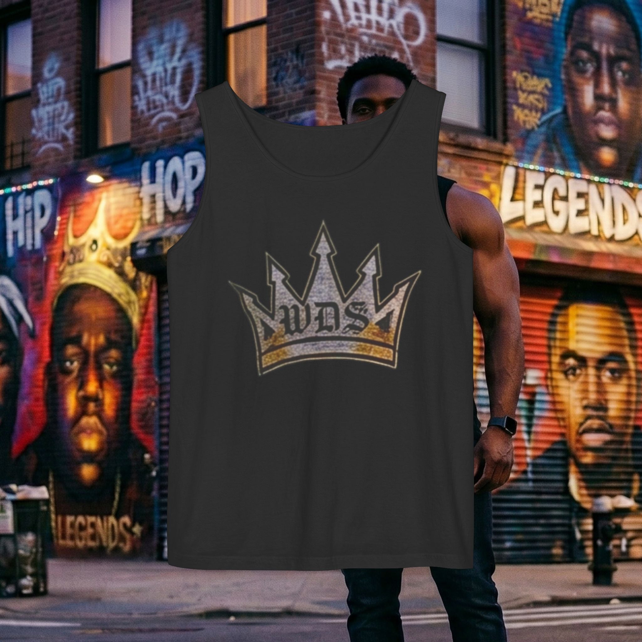 WDS King Gold Crown Tank Top — Regal Graphic Summer Tee
