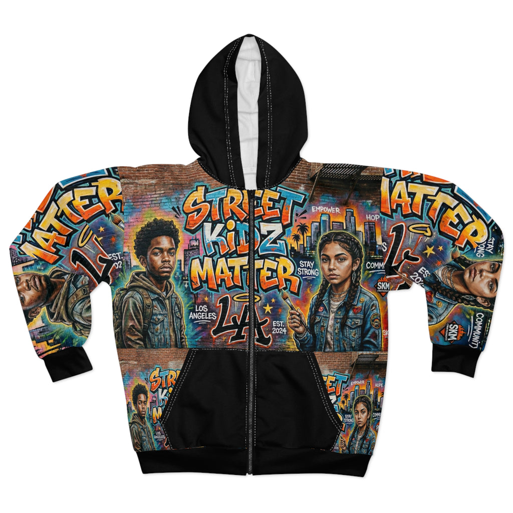 Street Kidz Matter Zip Hoodie — LA Graffiti Skate Jacket