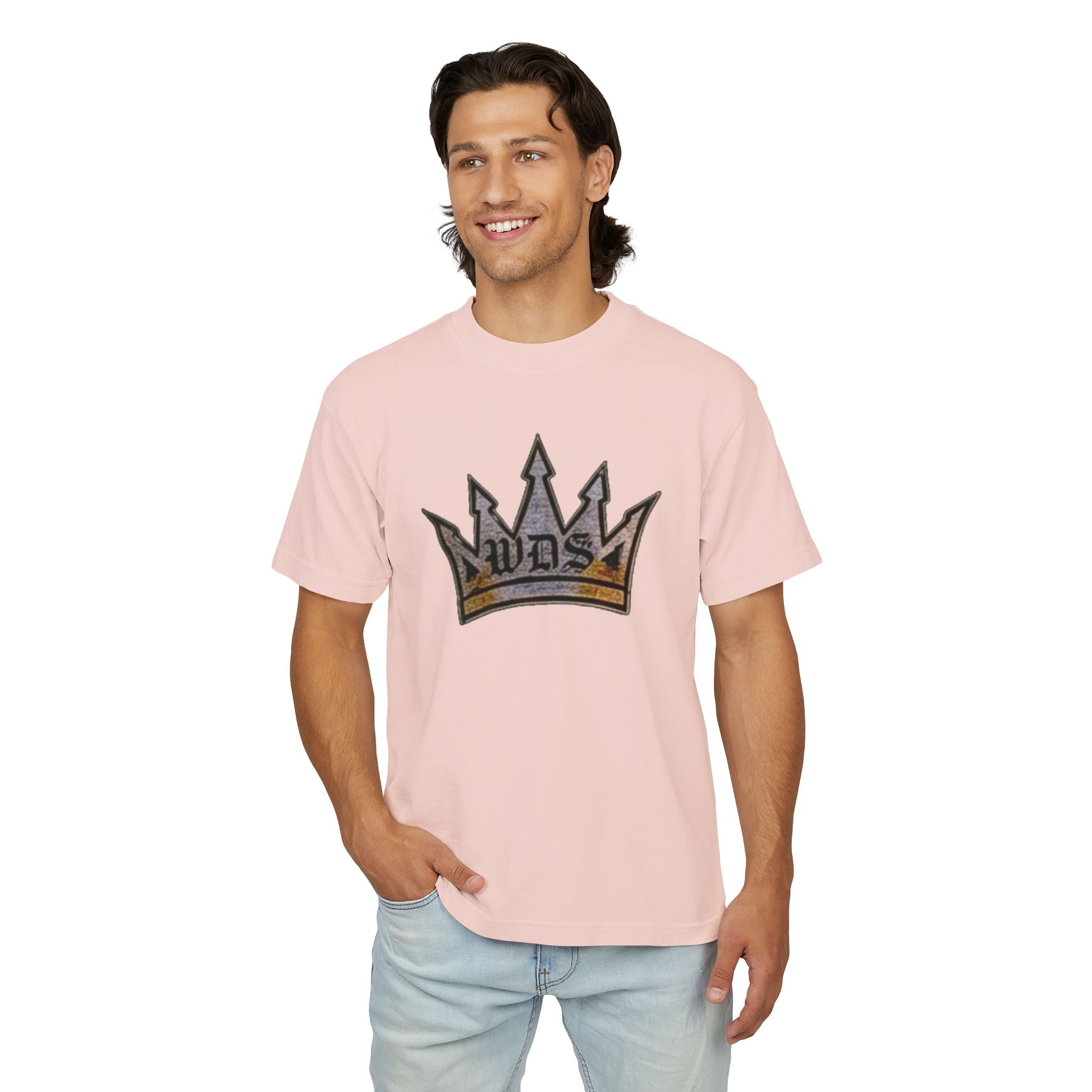 WDS King Crown Hip Hop Urban Tee-Crowned Vintage Gold Graphic Tee