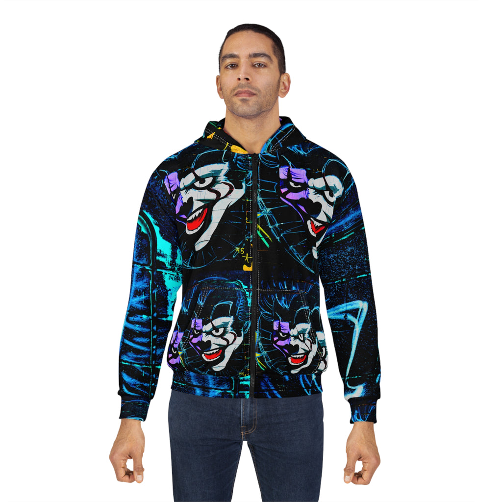 Why So Serious Joker LA Street Art Zip Hoodie — All-Over Print Streetwear