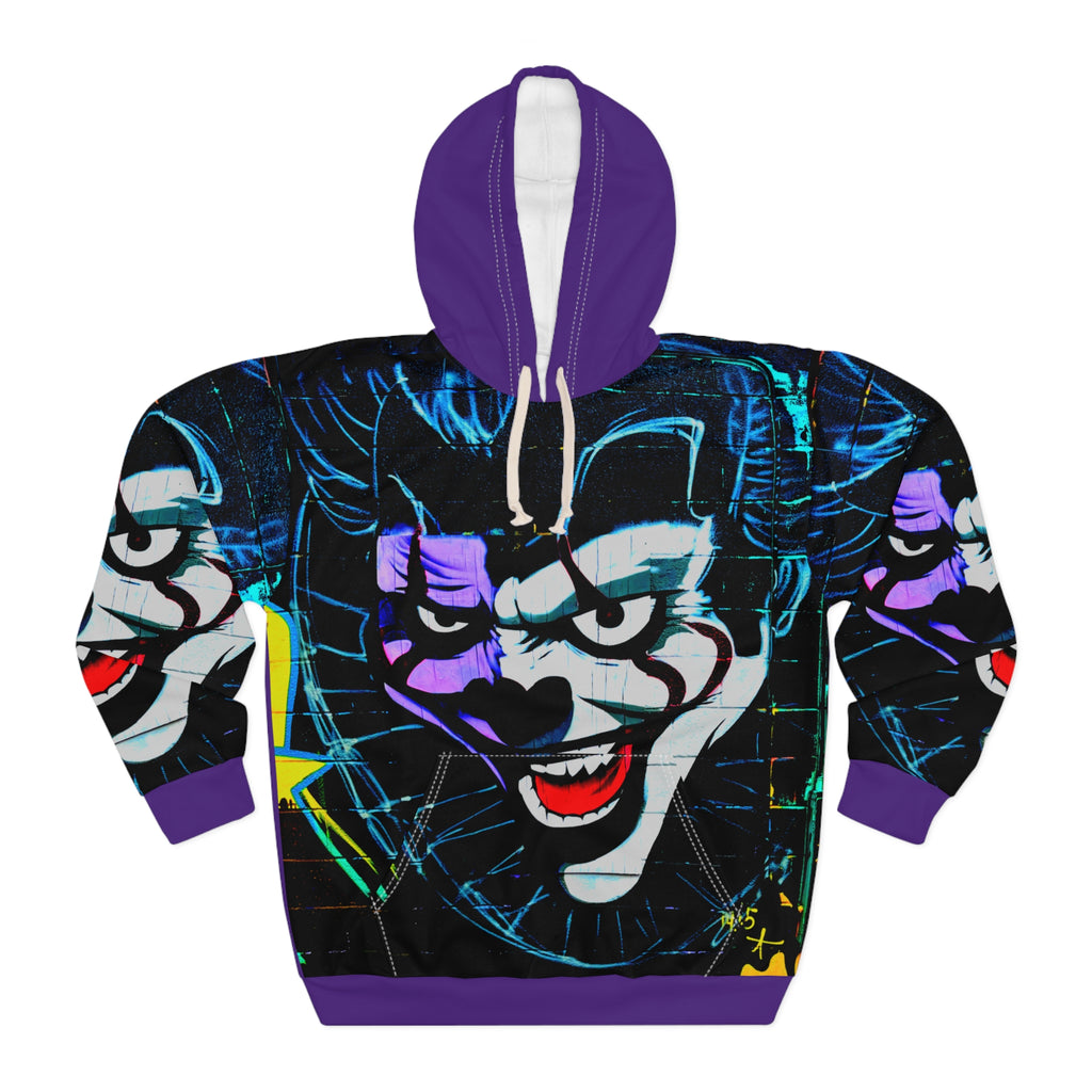 Why So Serious LA Street Art Joker Graffiti Hoodie - All-Over Print Streetwear Pullover
