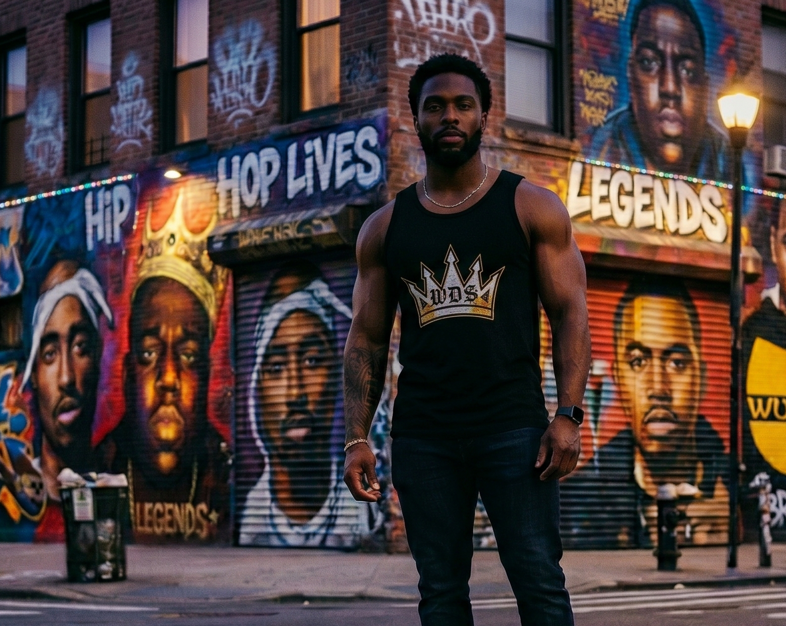 WDS King Gold Crown Tank Top — Regal Graphic Summer Tee