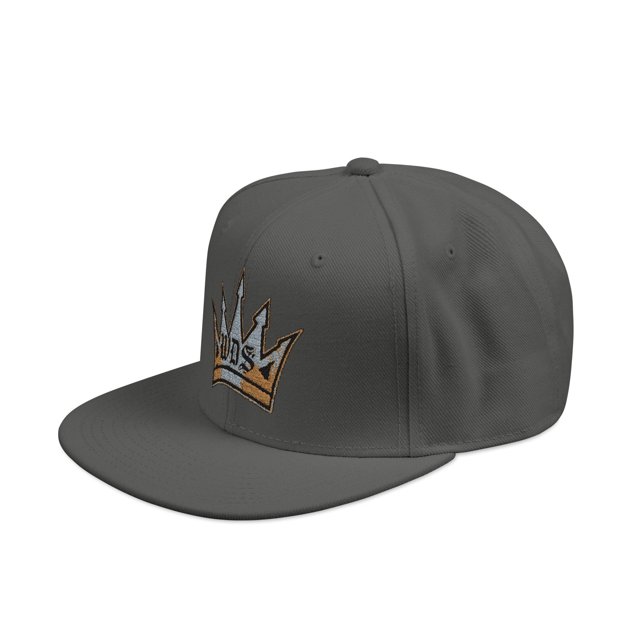 WDS King Crown Snapback Hat — Embroidered Gold Crown Cap