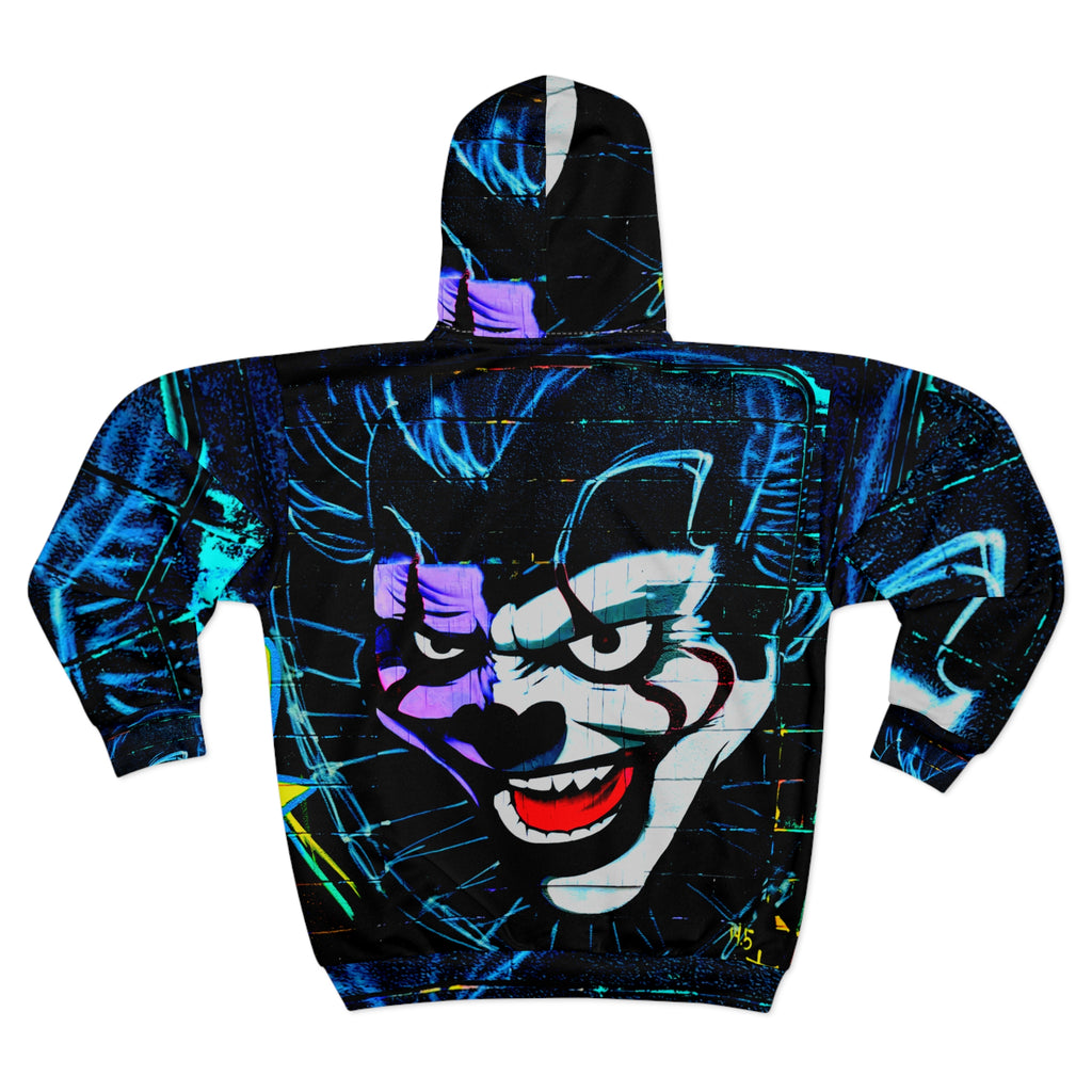 Why So Serious Joker LA Street Art Zip Hoodie — All-Over Print Streetwear