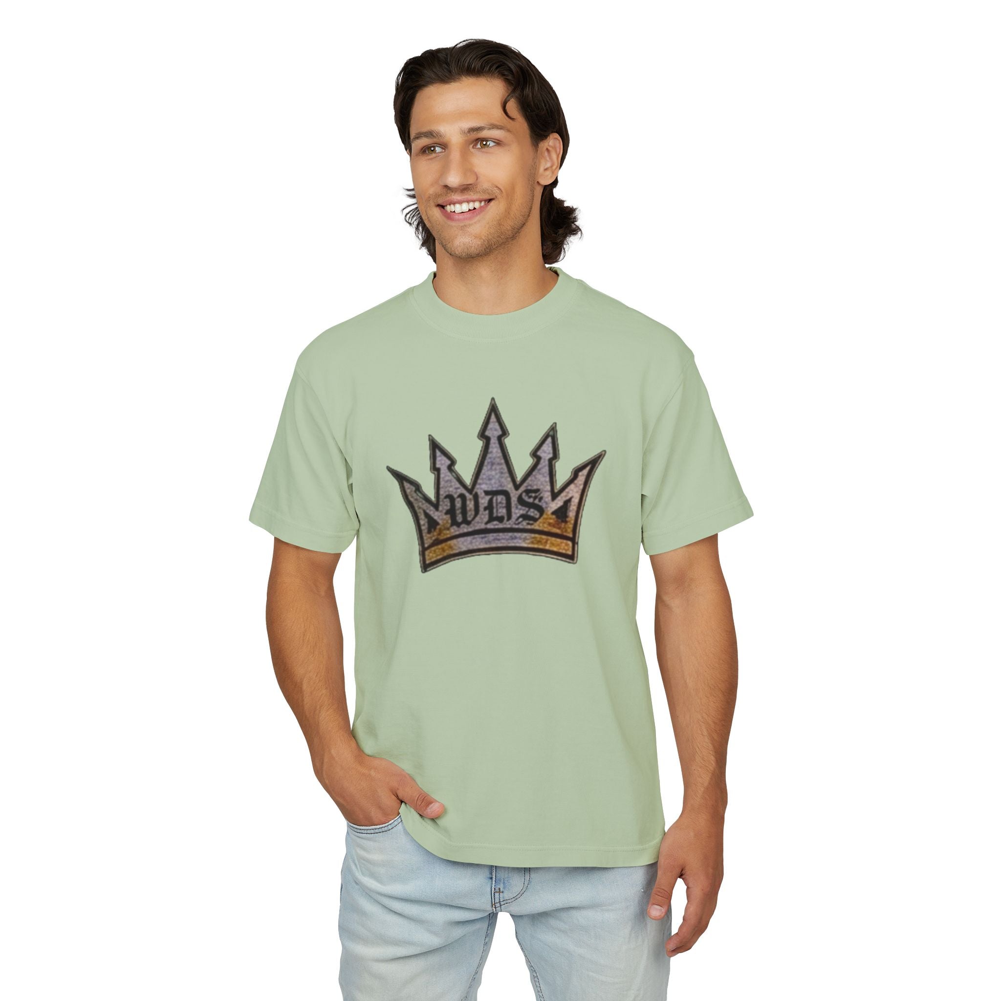 WDS King Crown Hip Hop Urban Tee-Crowned Vintage Gold Graphic Tee