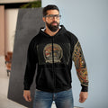 Wear Da  Streetz Culture Zip Hoodie — Retro Patch Graphic Full-Zip Hoodie