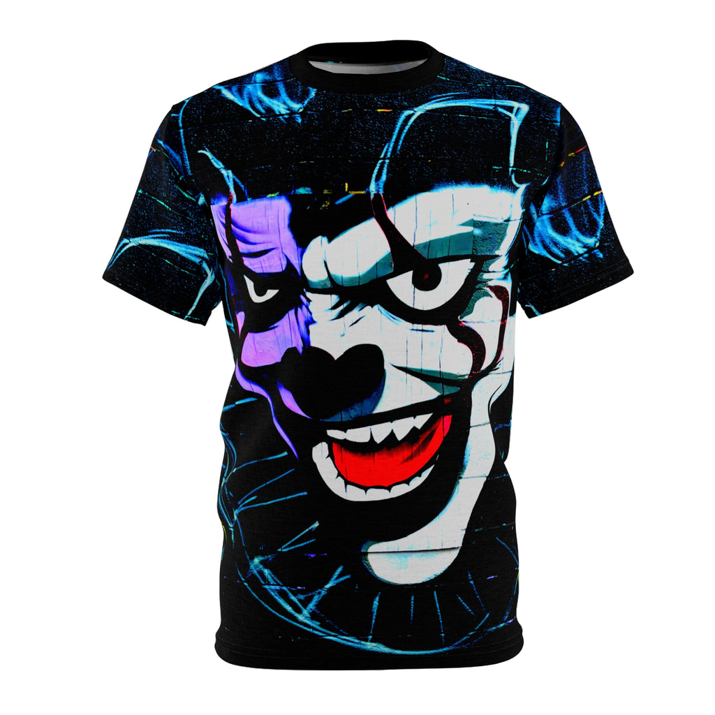 Why So Serious LA Joker Street Art All-Over Print Tee — Horror Joker Face Graphic T-Shirt