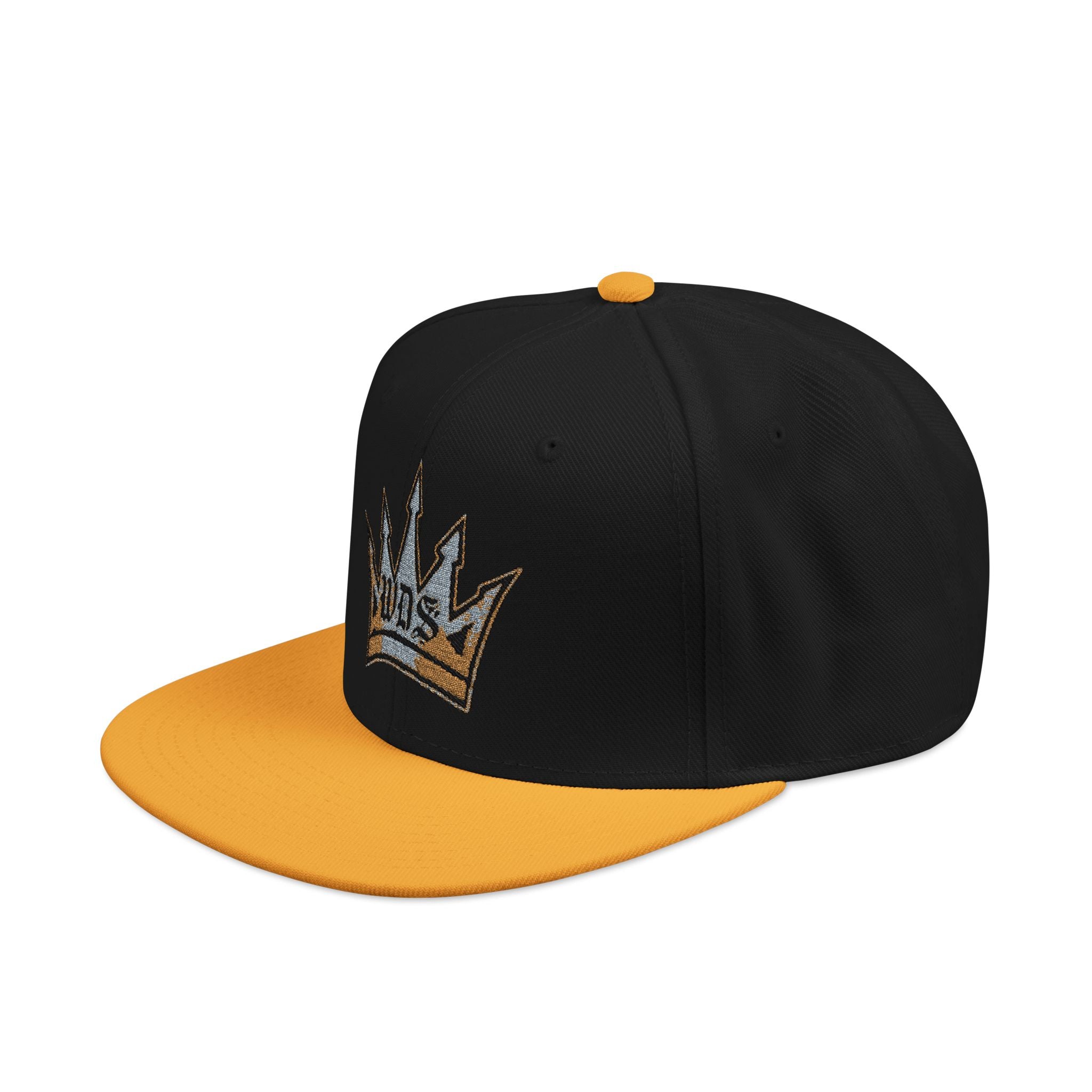 WDS King Crown Snapback Hat — Embroidered Gold Crown Cap