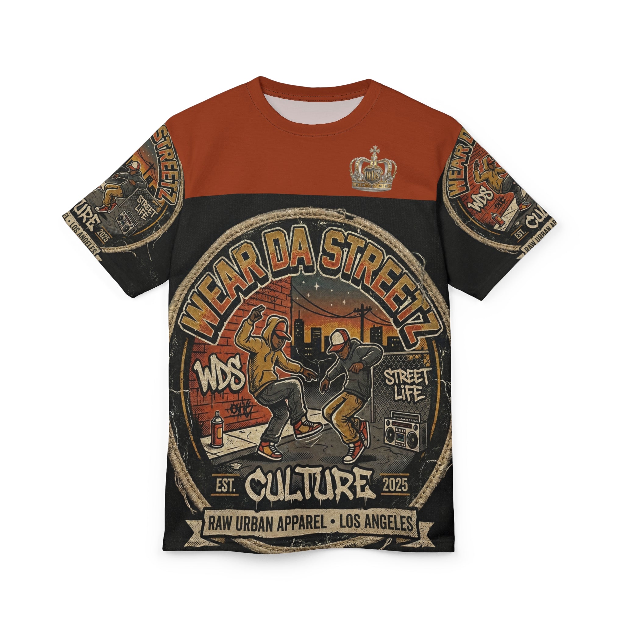 Wear Da Streetz  Hip Hop  Culture Tee — Breakdance Retro Urban Graphic Shirt
