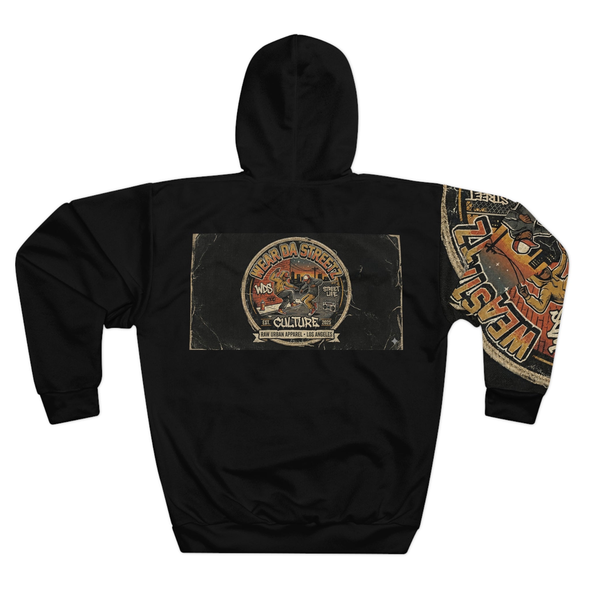 Wear Da Streetz Hip-Hop Culture Graphic Hoodie — 'Wear Da Streetz' Retro Logo Pullover