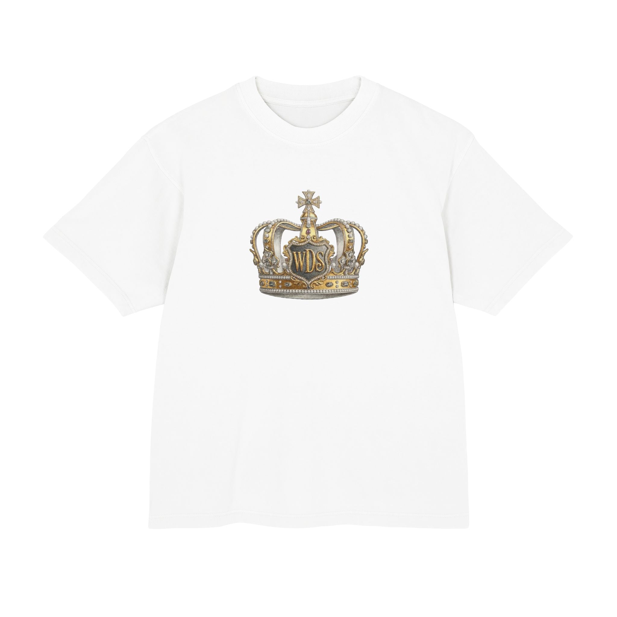 WDS King Crown Hip Hop Urban Tee-Crowned Vintage Gold Graphic Tee
