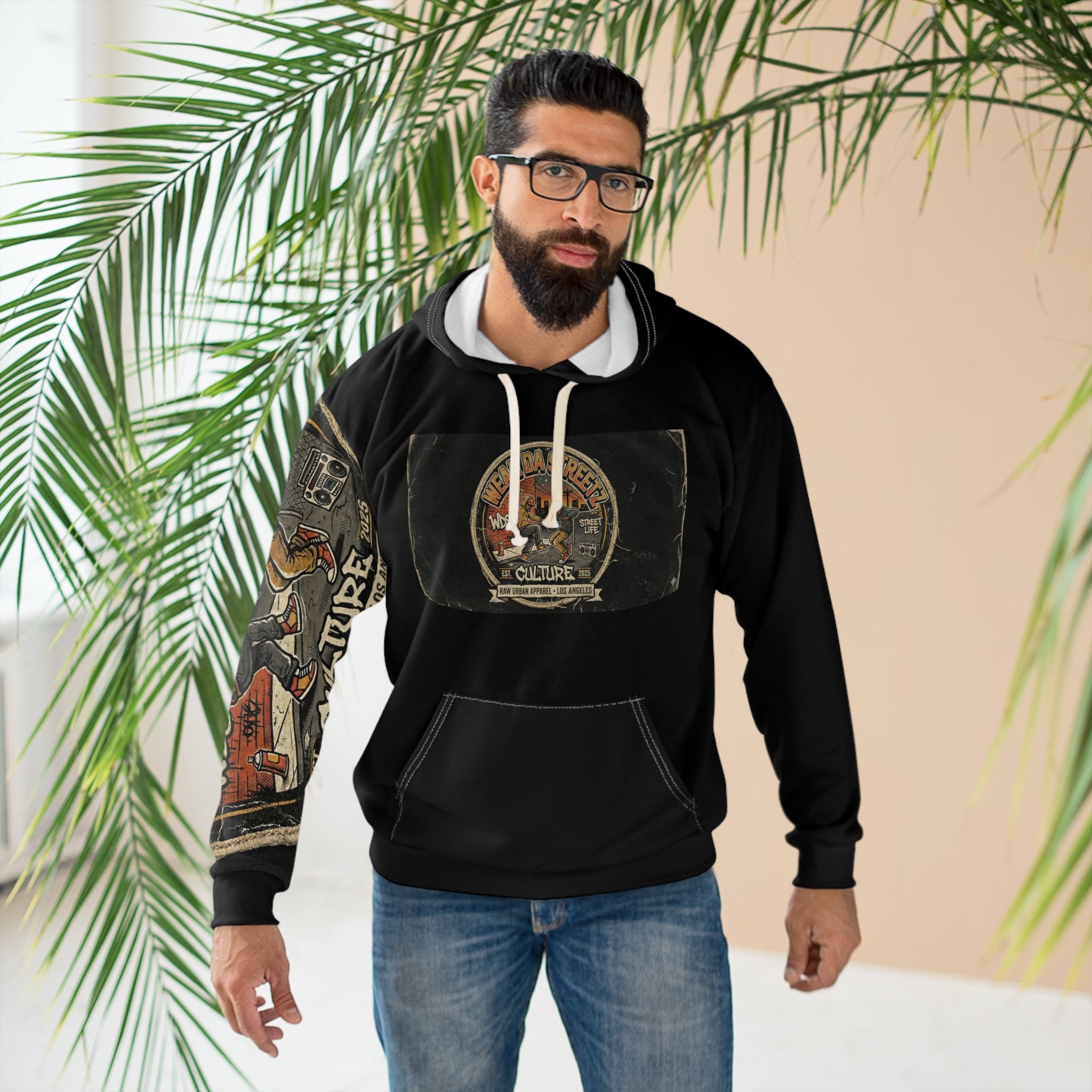 Wear Da Streetz Hip-Hop Culture Graphic Hoodie — 'Wear Da Streetz' Retro Logo Pullover