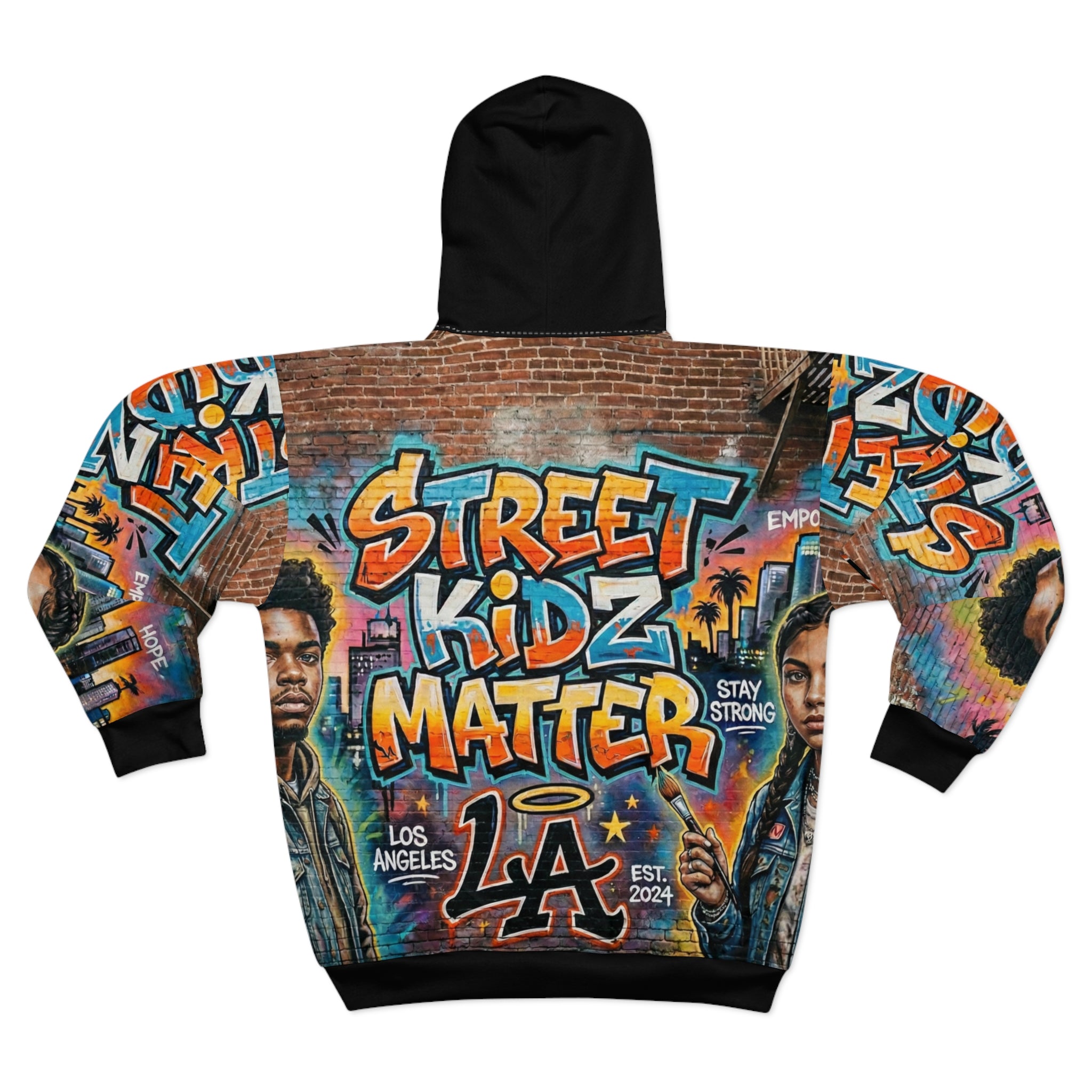 Street Kidz Matter Zip Hoodie — LA Graffiti Skate Jacket