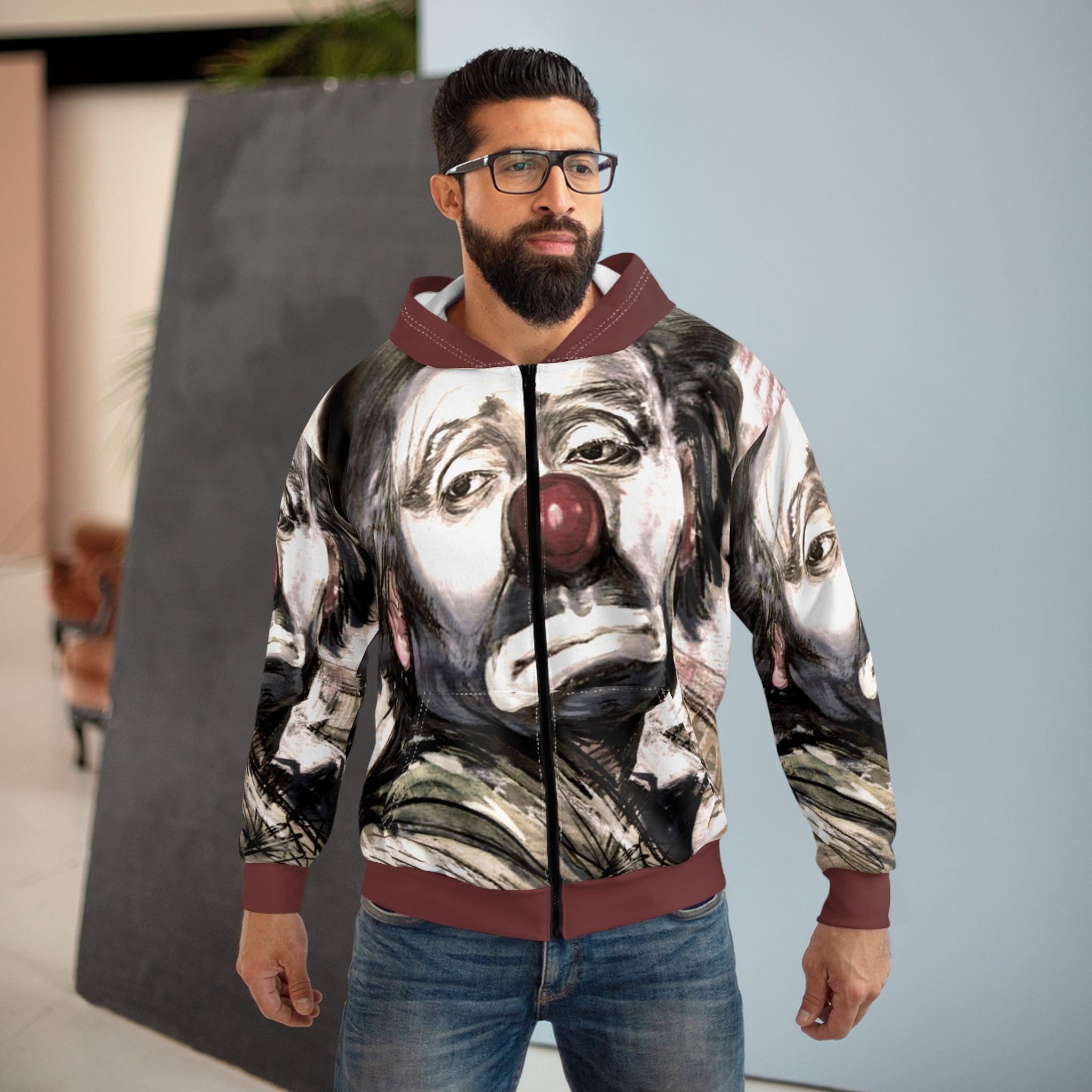 HoHo The Clown LA Street Art  Zip Hoodie