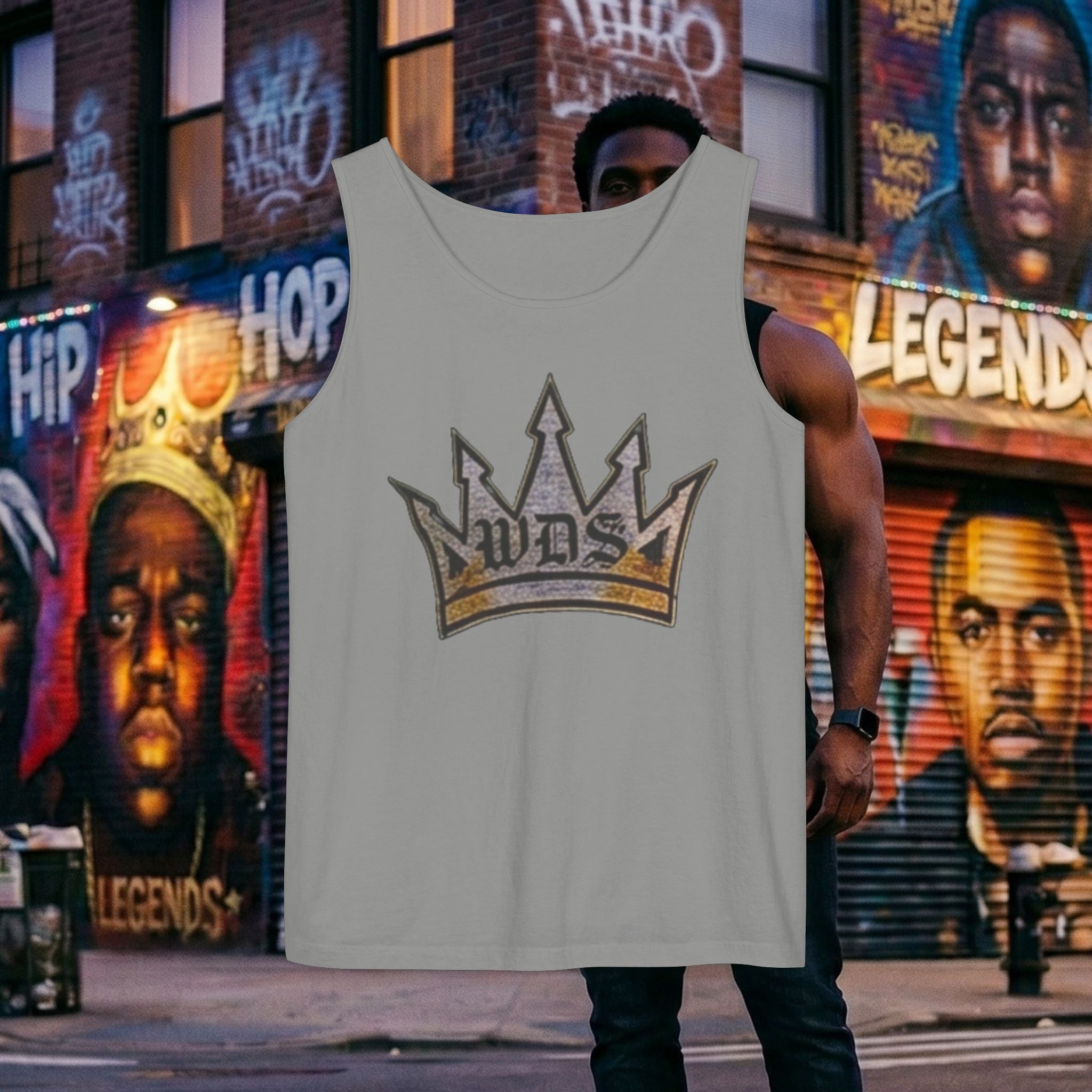 WDS King Gold Crown Tank Top — Regal Graphic Summer Tee