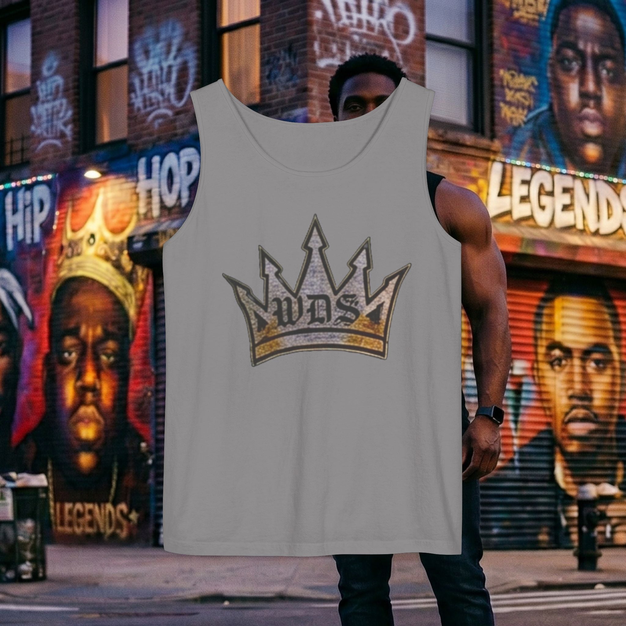 WDS King Gold Crown Tank Top — Regal Graphic Summer Tee