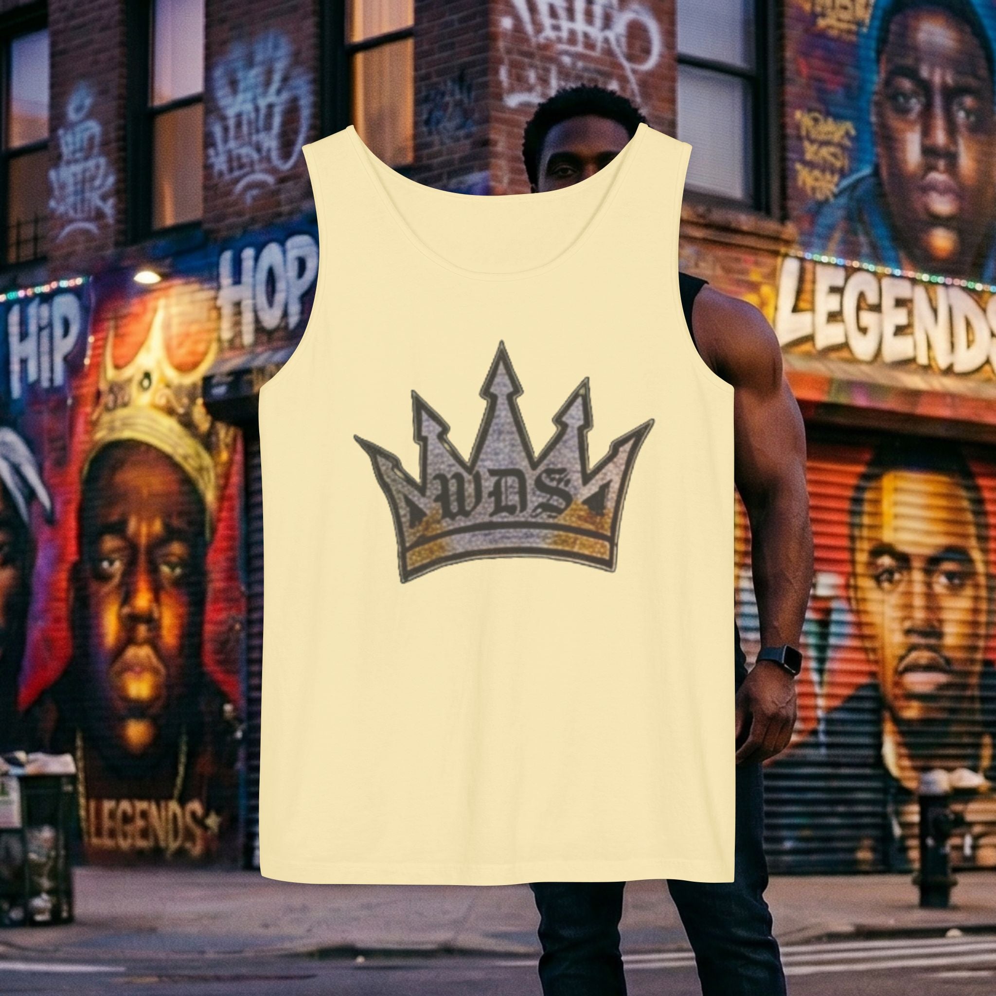 WDS King Gold Crown Tank Top — Regal Graphic Summer Tee