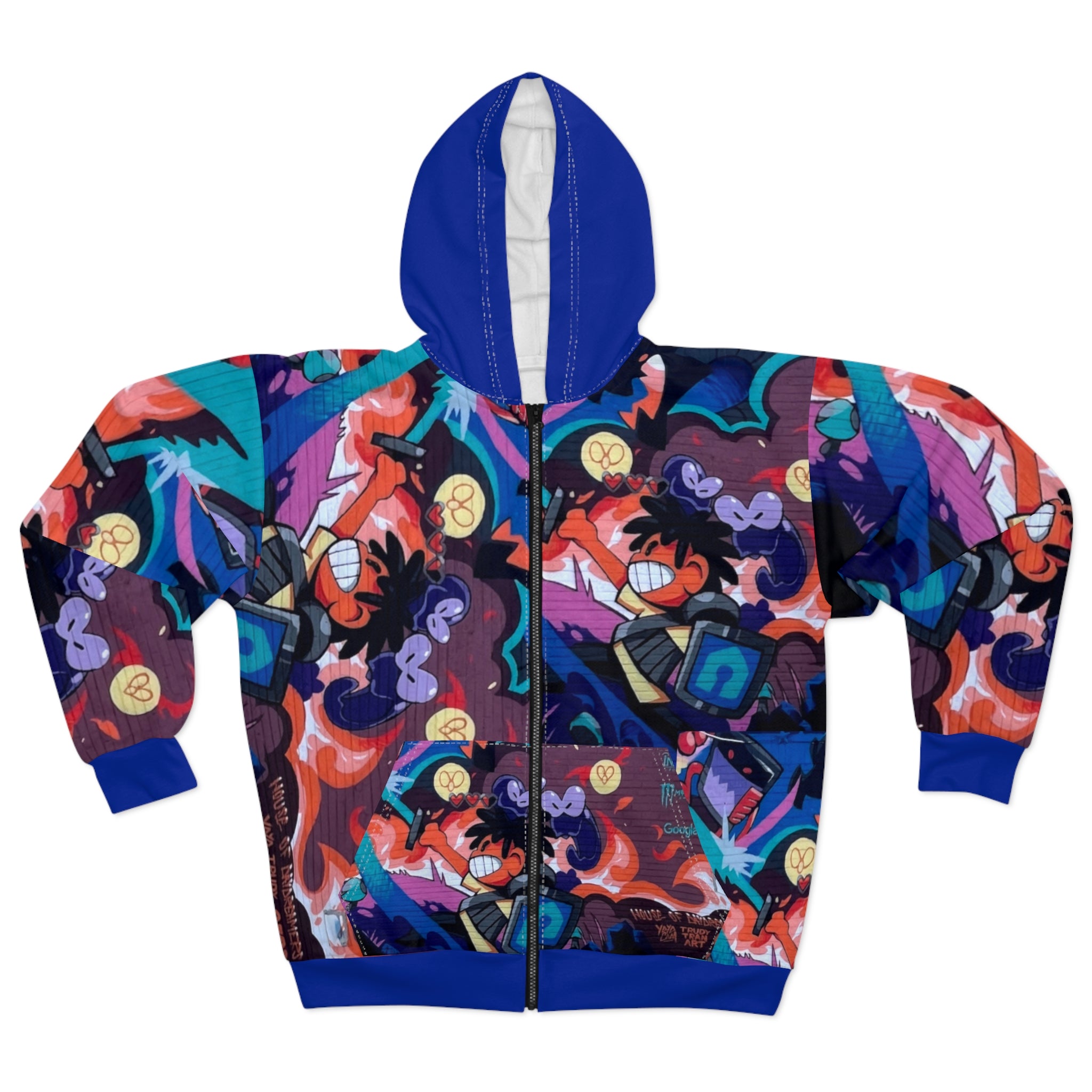 Griff Skateboarder LA Street Art  Zip Hoodie