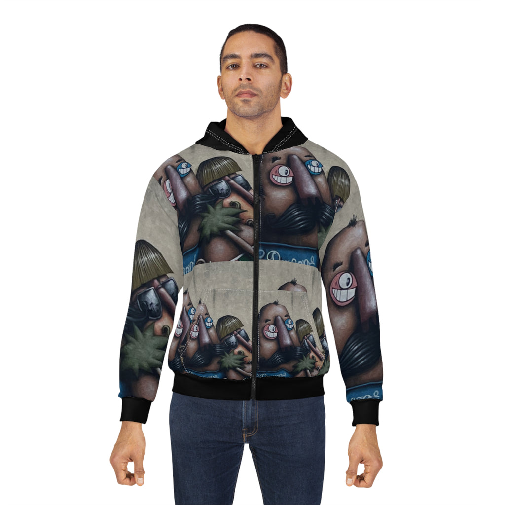 Fred & Ted LA Street Art Zip Hoodie — Urban Street Art All-Over Print