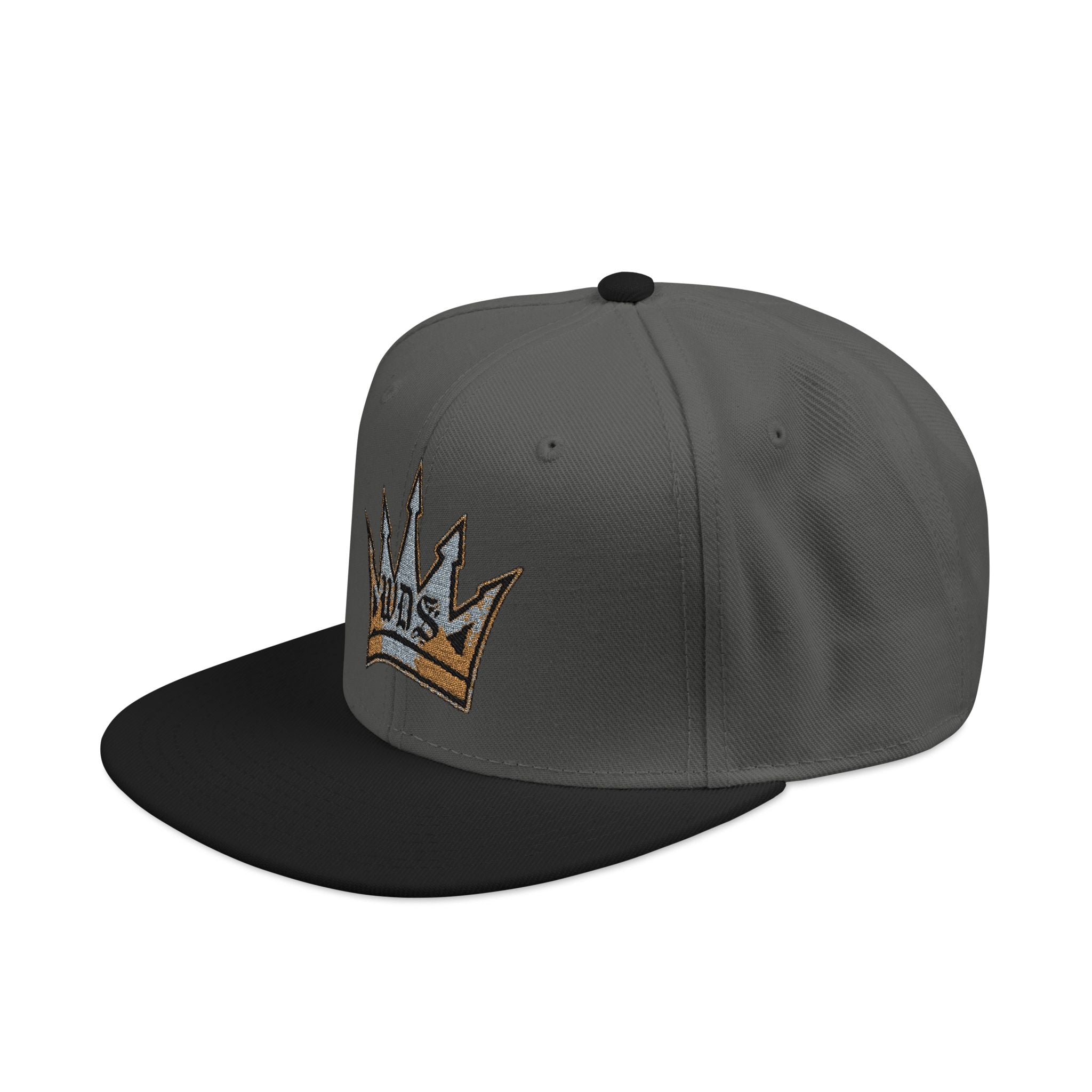 WDS King Crown Snapback Hat — Embroidered Gold Crown Cap
