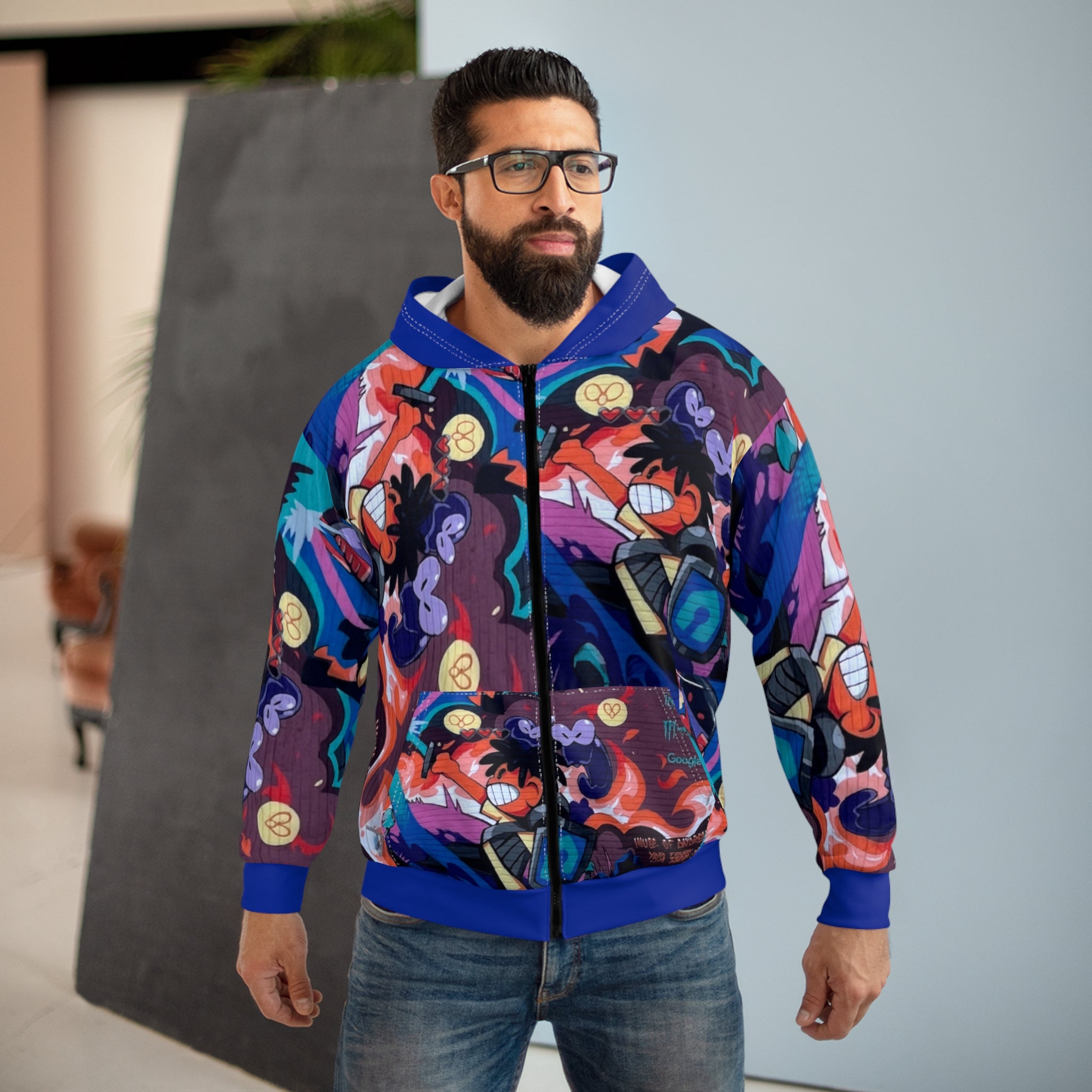 Griff Skateboarder LA Street Art  Zip Hoodie