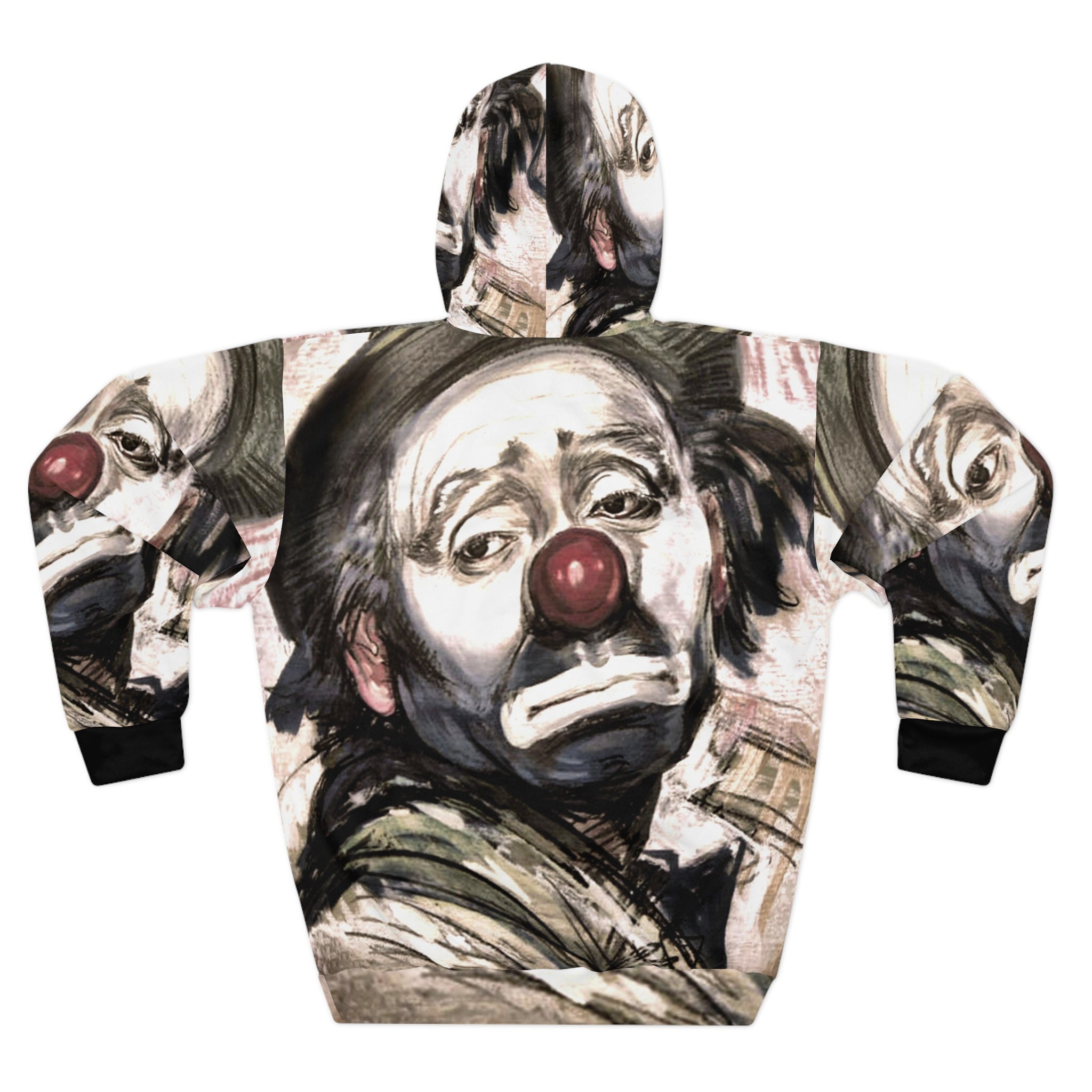 HoHo The Clown Portrait Hoodie – Vintage Sad HoHo The Clown All-Over Print Pullover
