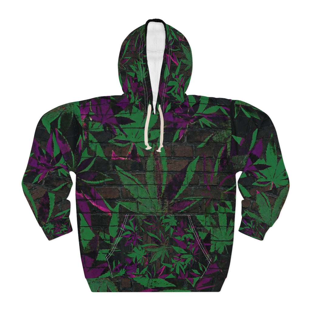 WDS King Reefer Pot Leaf LA Street Art  Pullover Hoodie