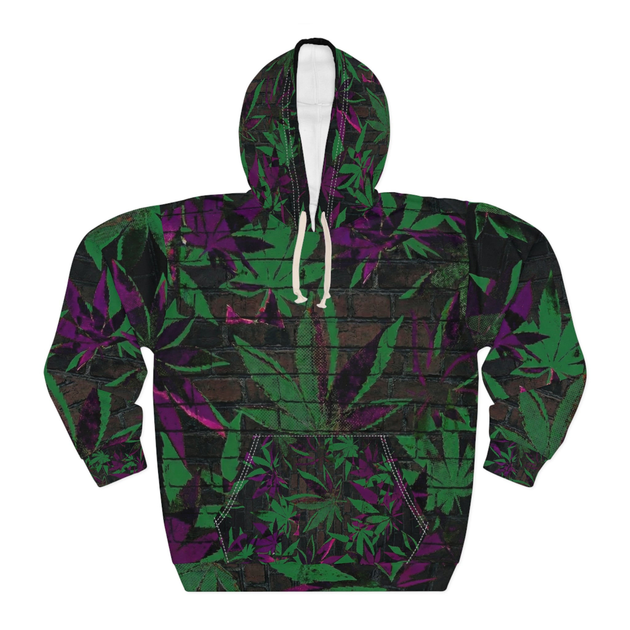 WDS King Reefer Pot Leaf LA Street Art  Pullover Hoodie