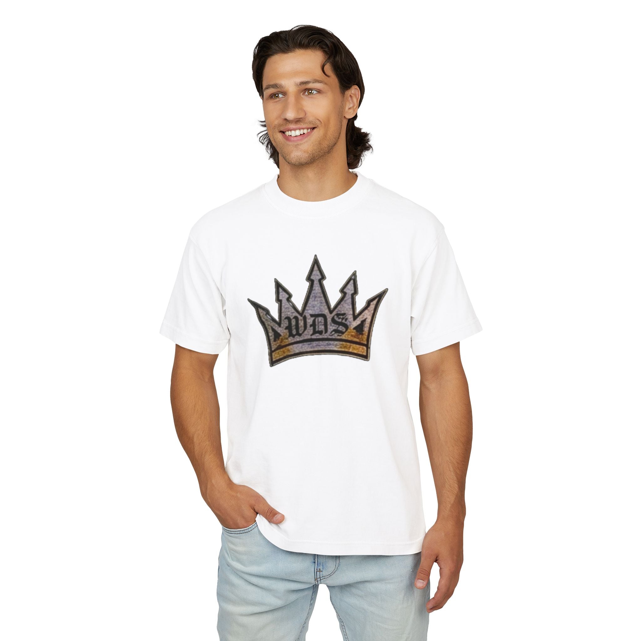 WDS King Crown Hip Hop Urban Tee-Crowned Vintage Gold Graphic Tee
