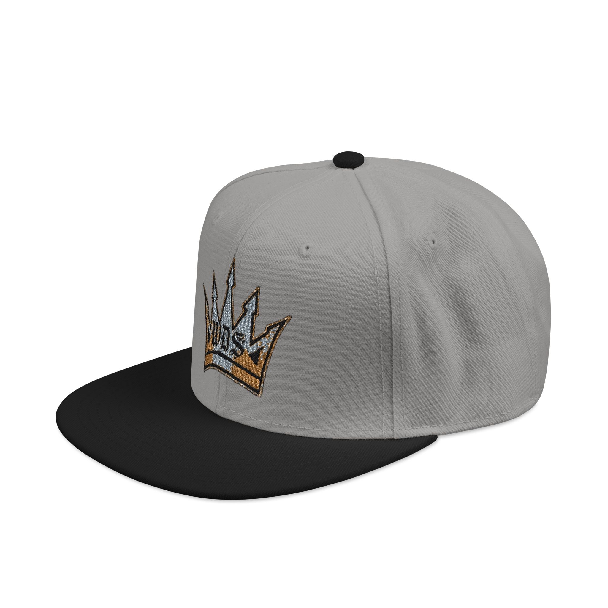 WDS King Crown Snapback Hat — Embroidered Gold Crown Cap