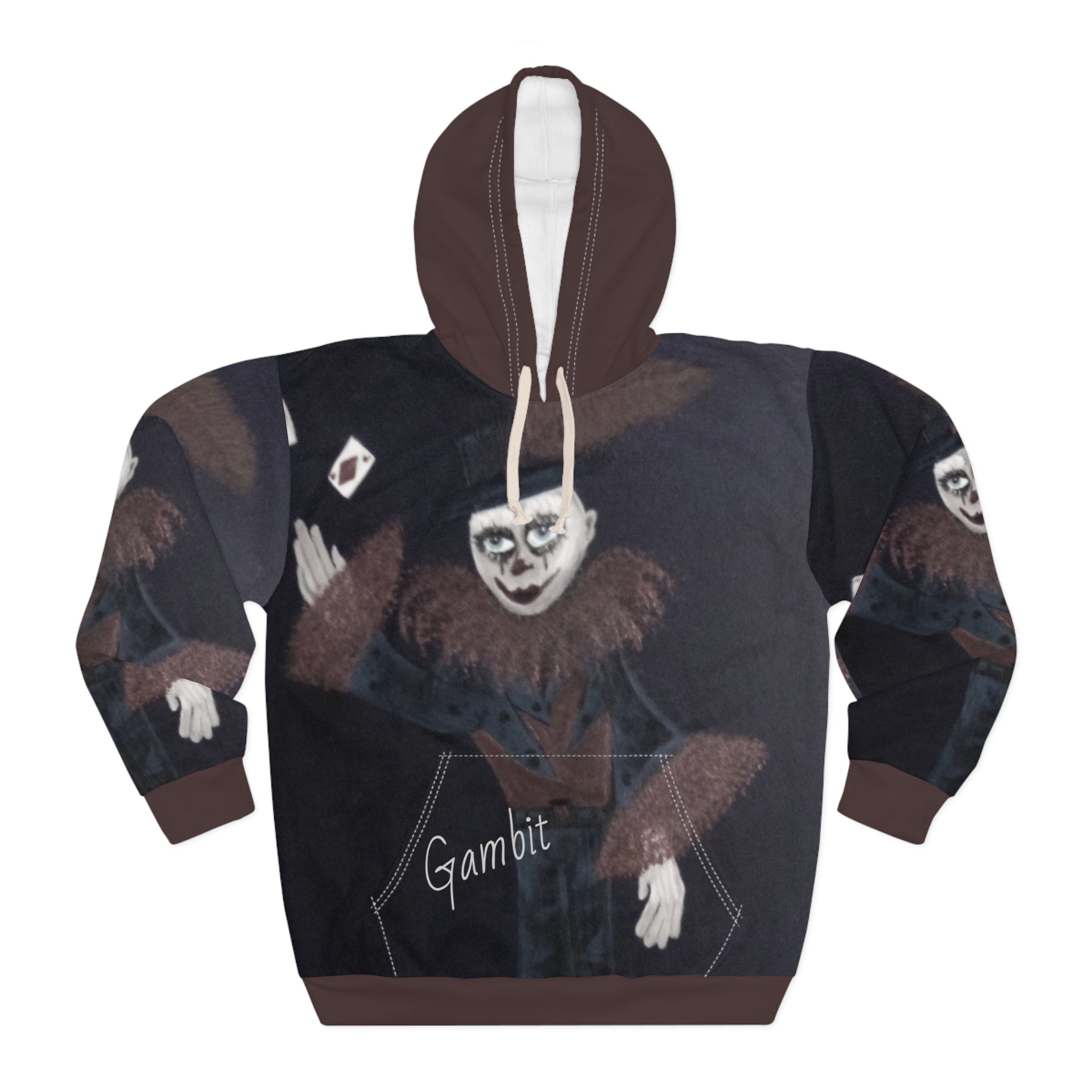 Gambit Jester WDS Hoodie — All-Over-Print Moody Clown Pullover