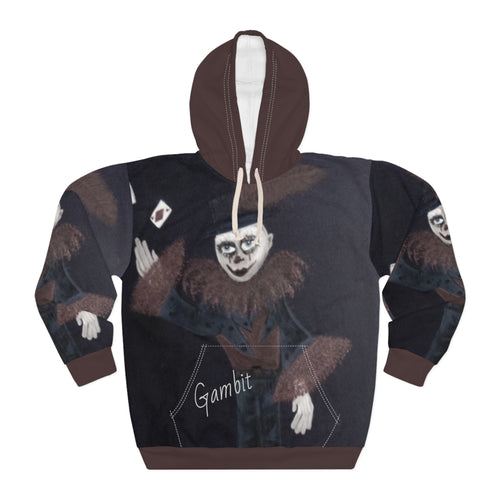 Gambit Jester WDS Hoodie — All-Over-Print Moody Clown Pullover