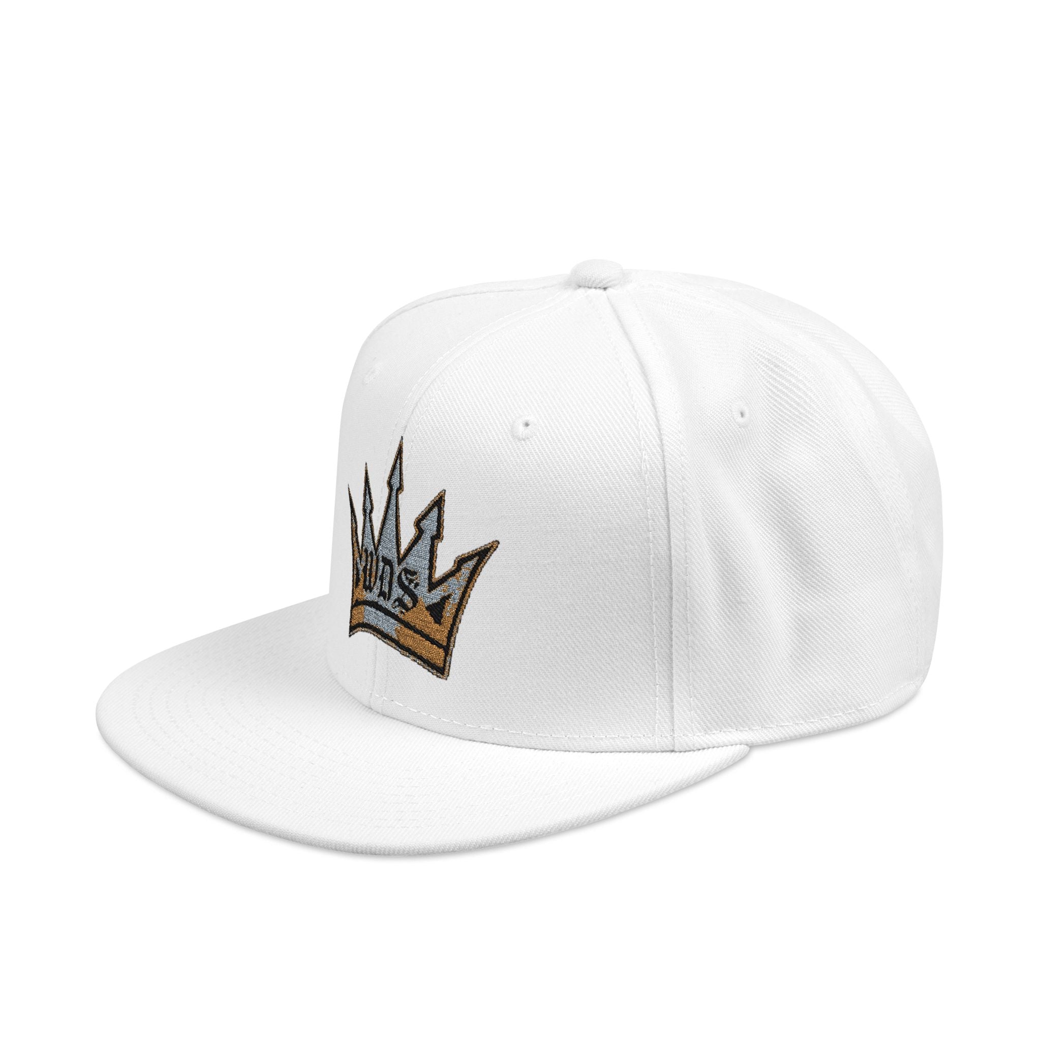 WDS King Crown Snapback Hat — Embroidered Gold Crown Cap