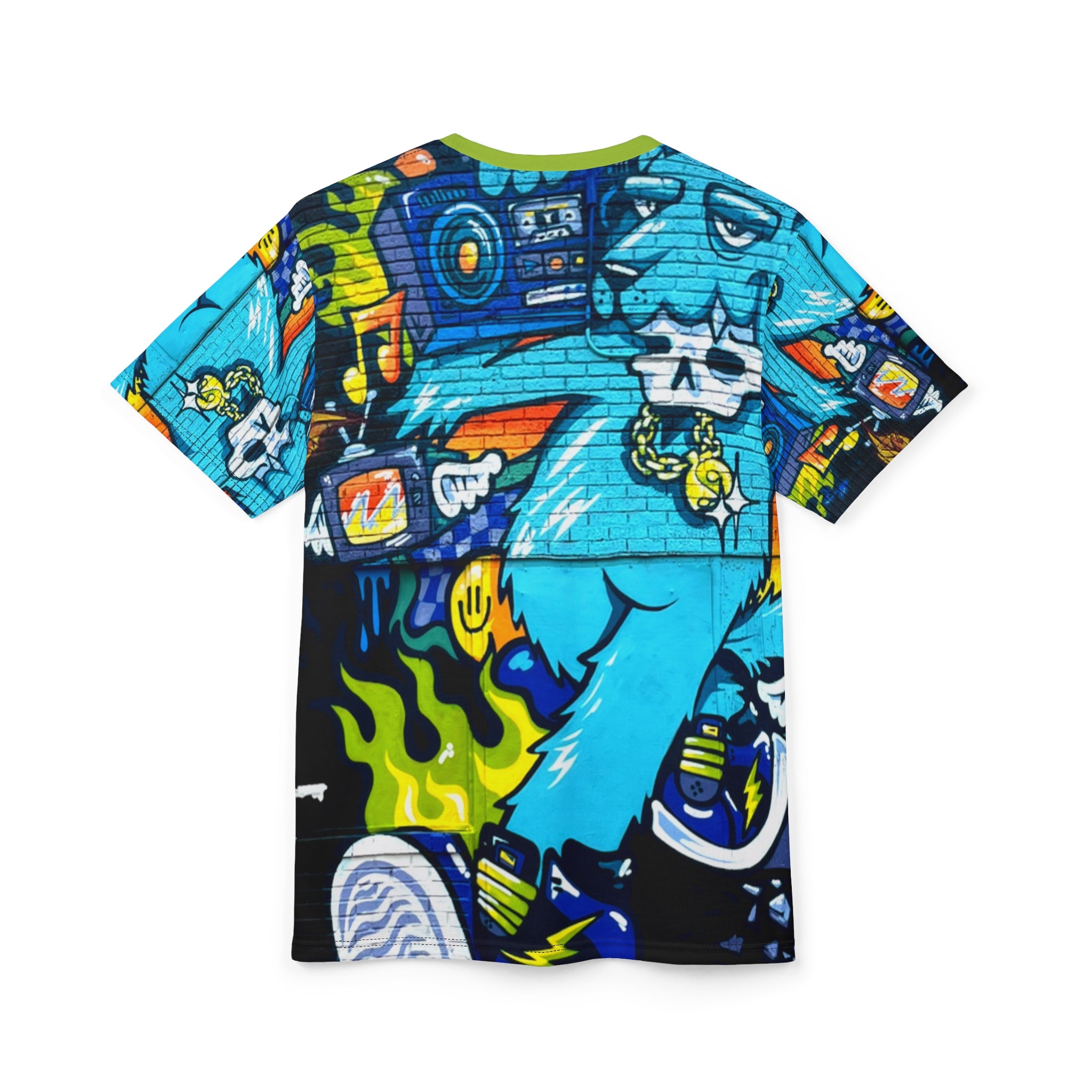 Rock On Graffiti Skate Monster Tee — All-Over Print Streetwear