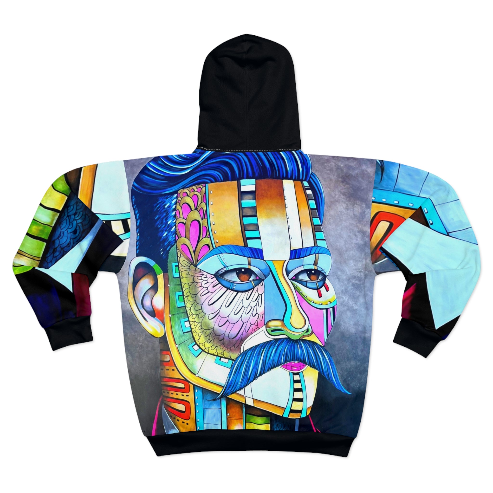 Johnny Depp Las Vegas Street Art `Unisex Zip Hoodie (AOP)